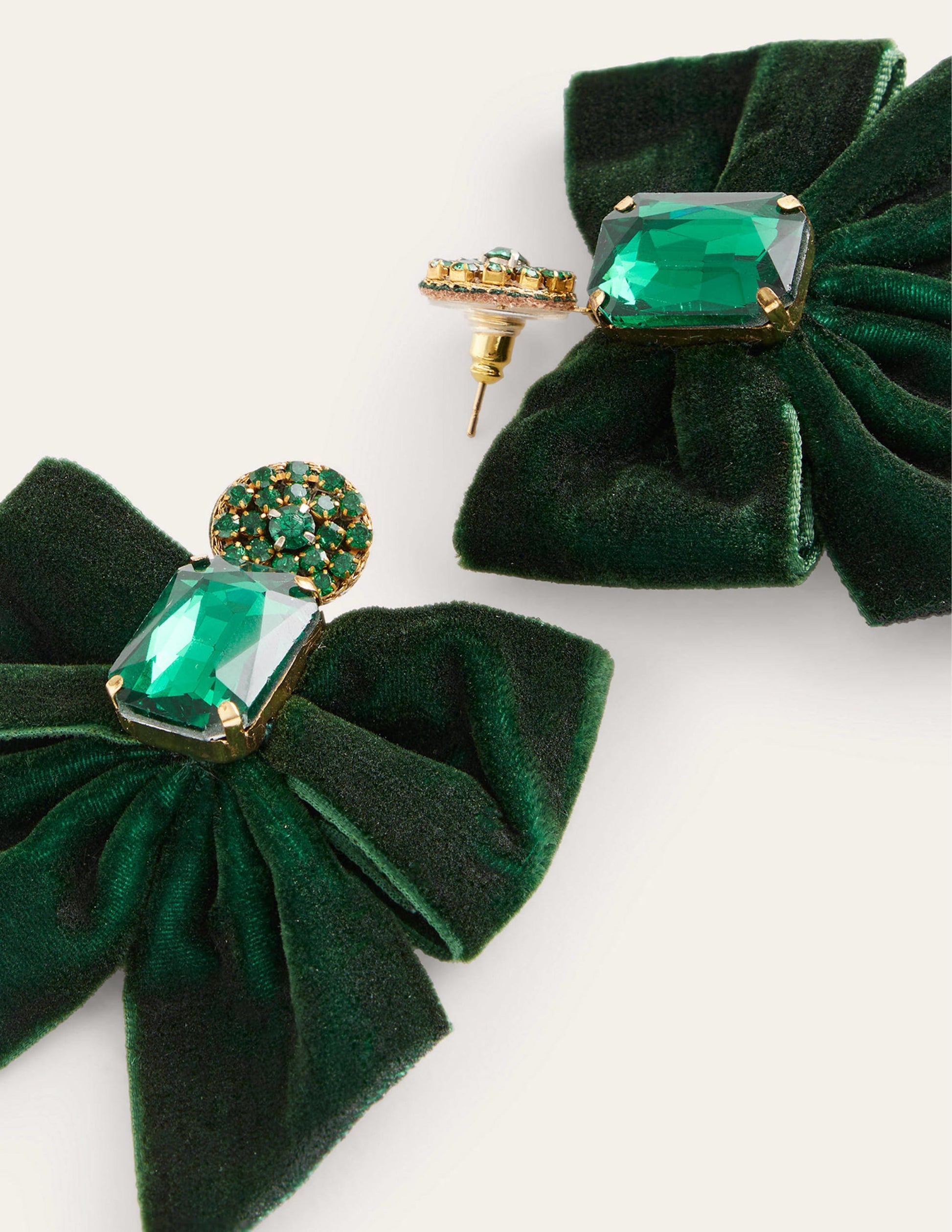 Party Bow Earrings-Chatsworth Green-3