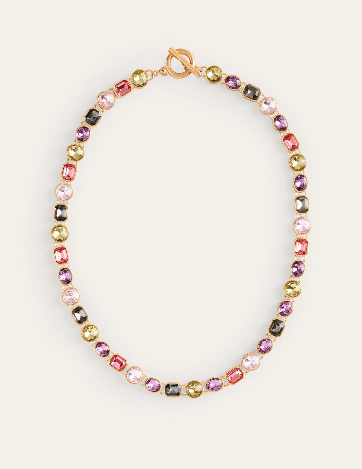 Jewelled Necklace-Pink Multi - Image 2