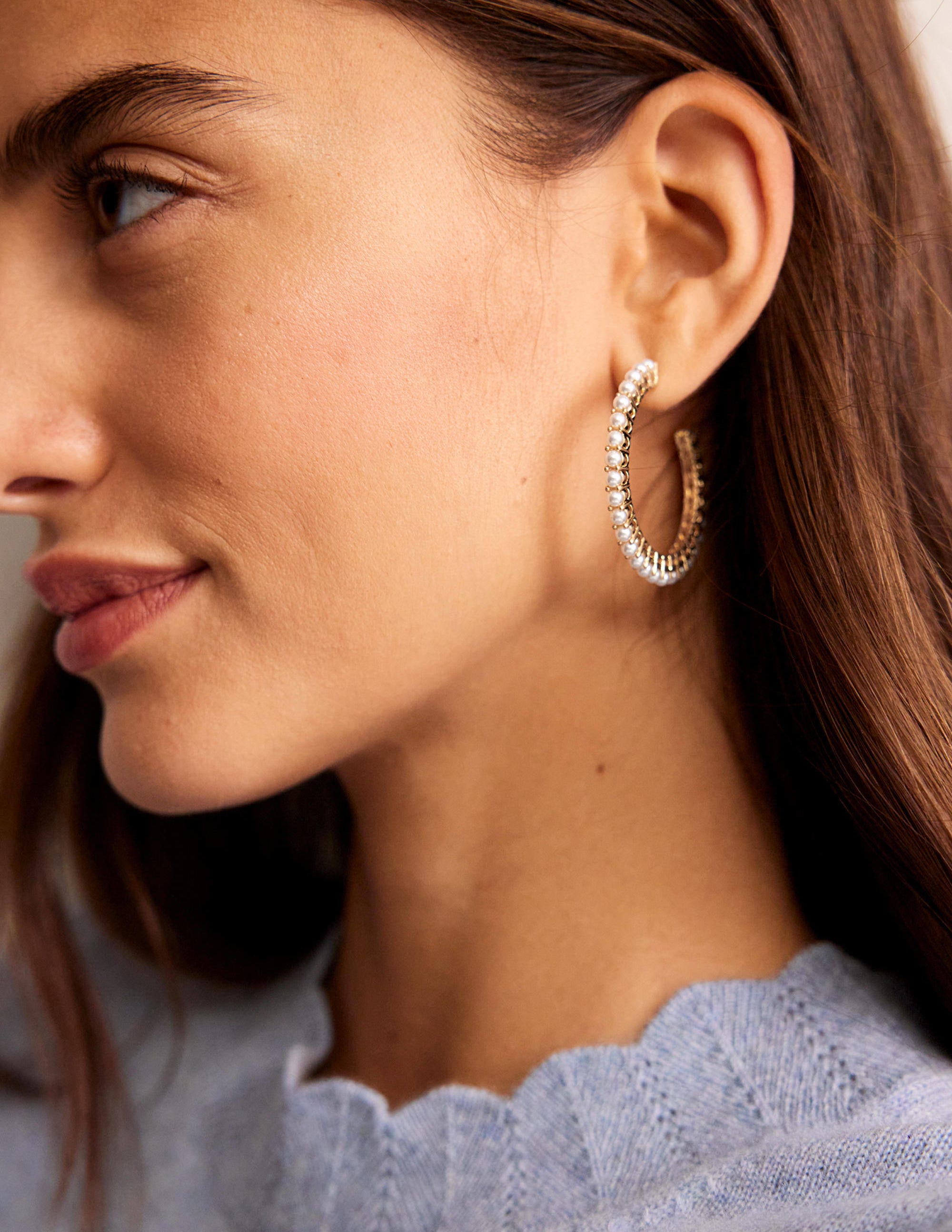 Double Ball Hoops-Pearl - Image 1