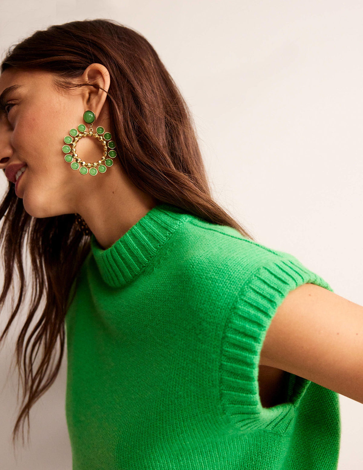 Statement Earrings-Green-1