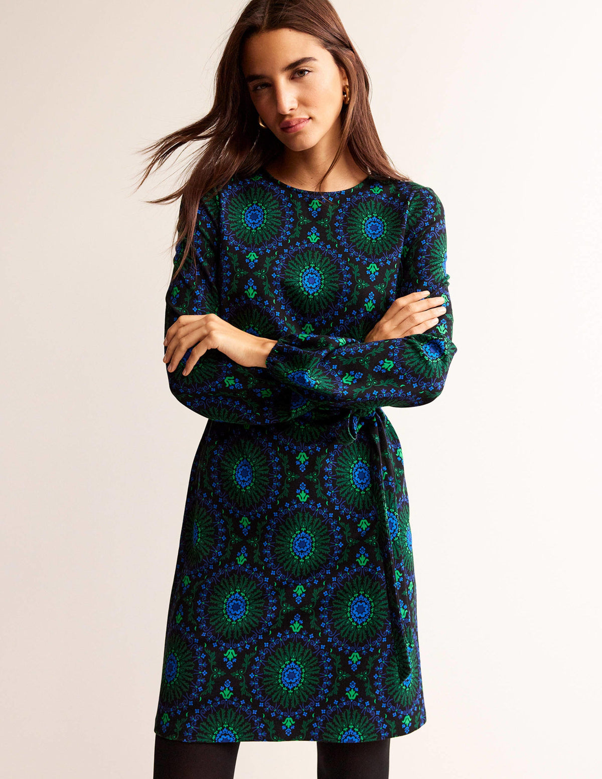 Violet Ponte Shift Dress-Black, Artizian Geo-4