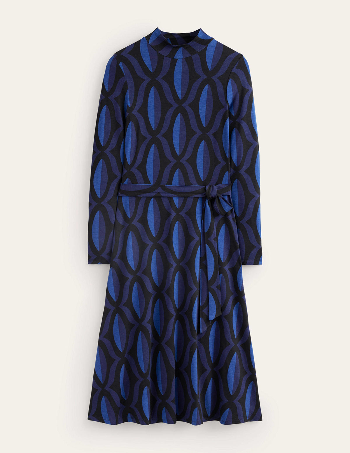 Alberta Jersey Midi Dress-Sapphire Blue, Geo Valley - Image 5