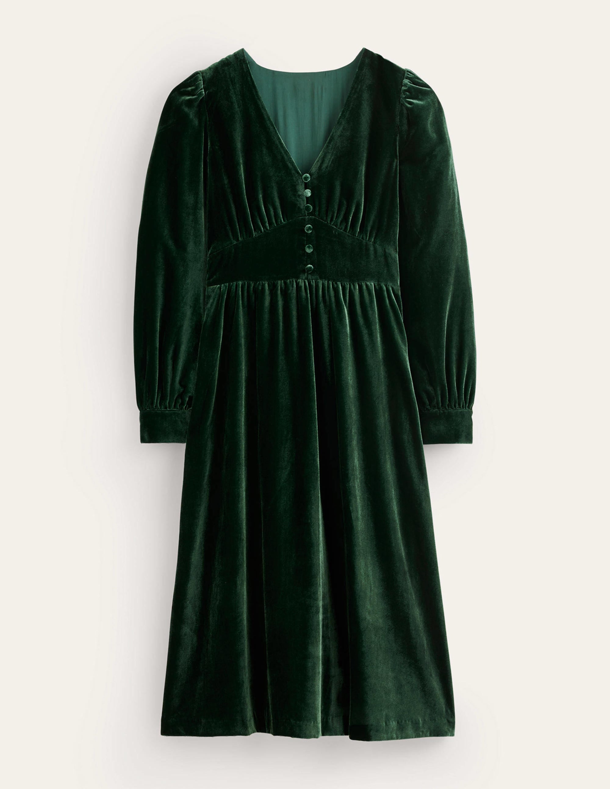 Elise Velvet Midi Dress-Chatsworth Green - Image 5