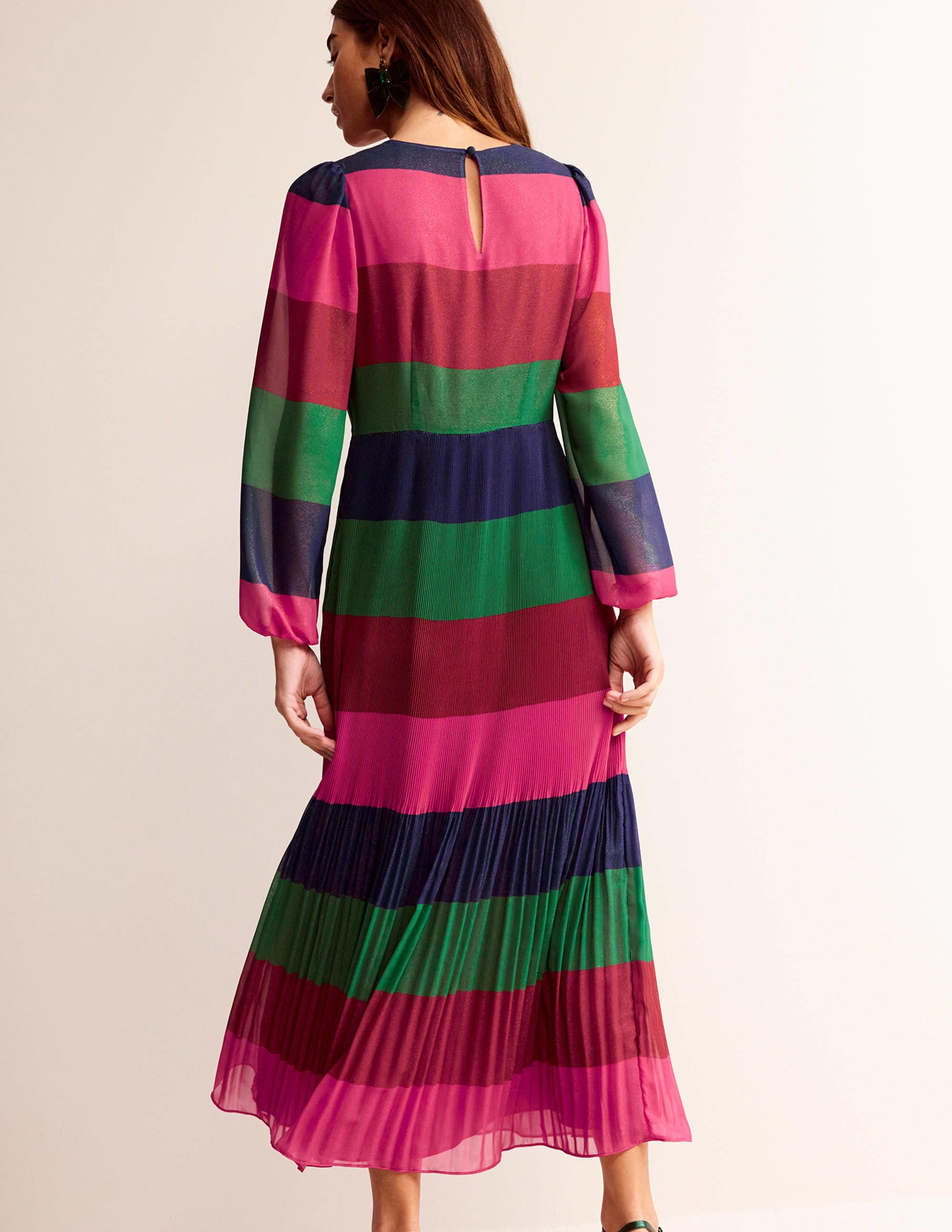 Colourblock Maxi Dress-Multi Stripe - Image 3