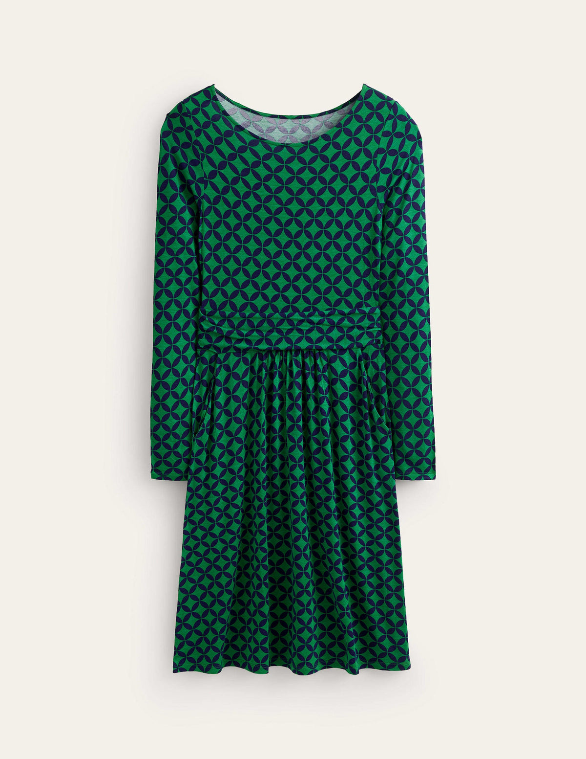 Abigail Jersey Dress-Green, Diamond Terrace - Image 6