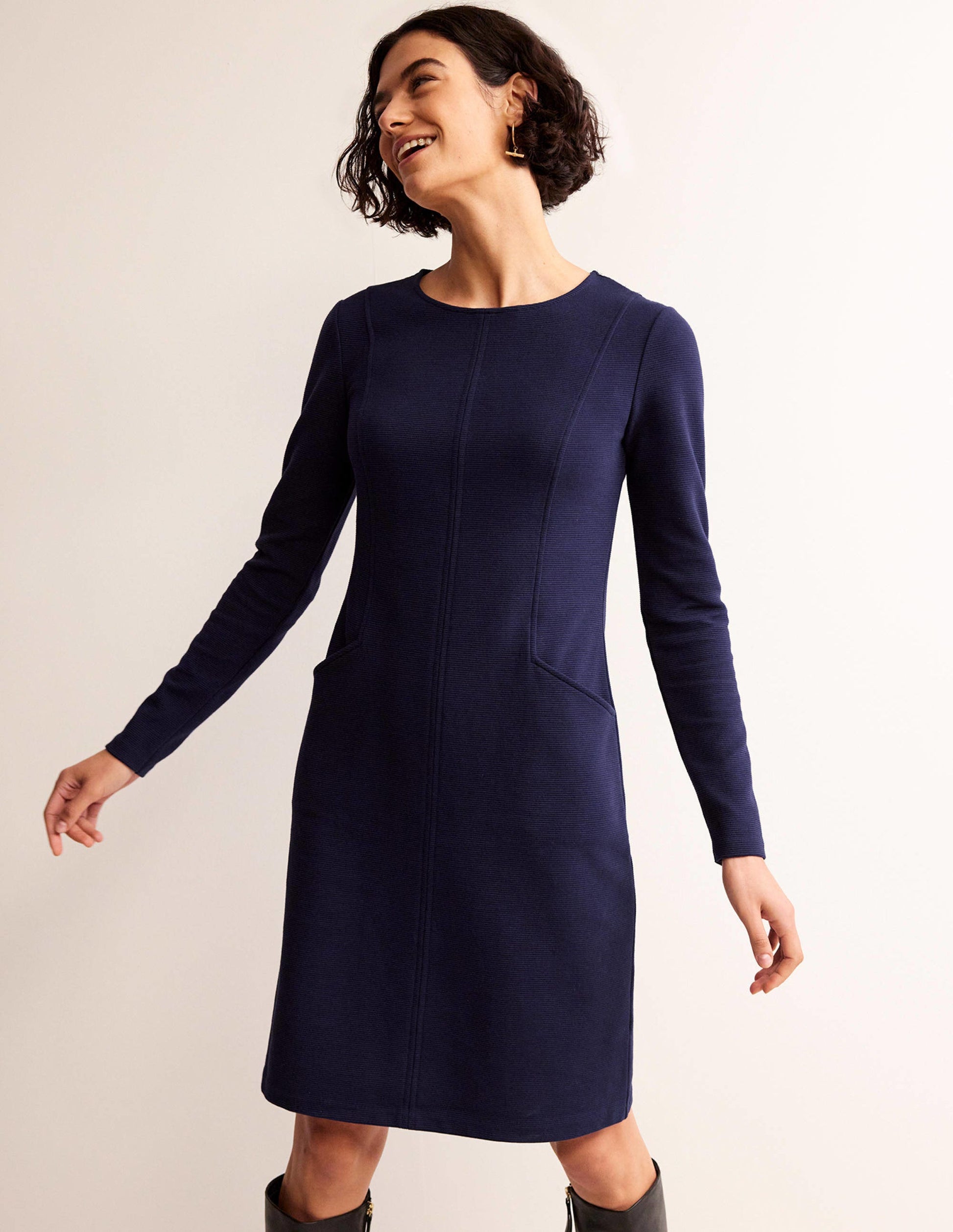 Ellen Ottoman Dress-Evening Blue-1