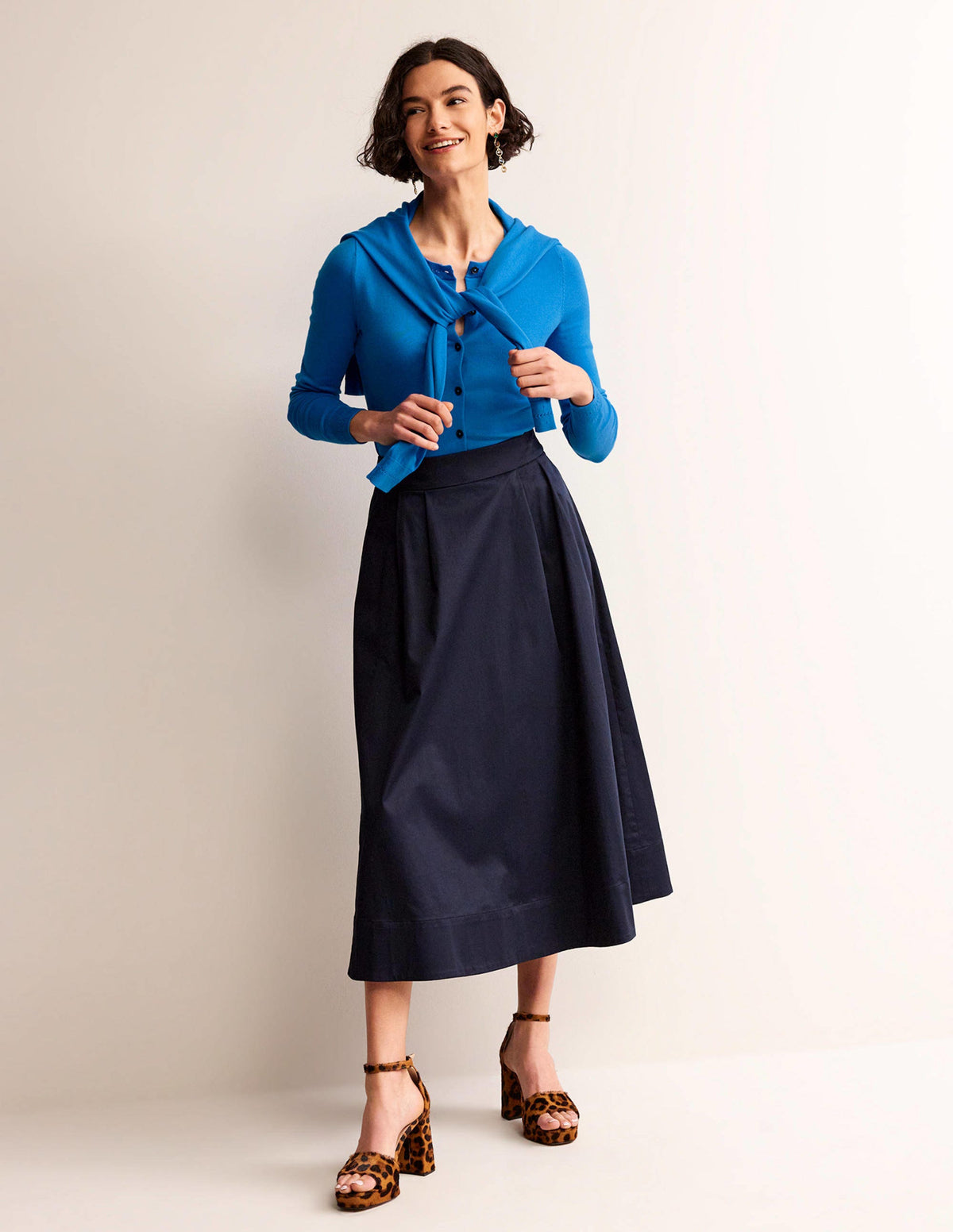 Catriona Cotton Cardigan-Brilliant Blue-4