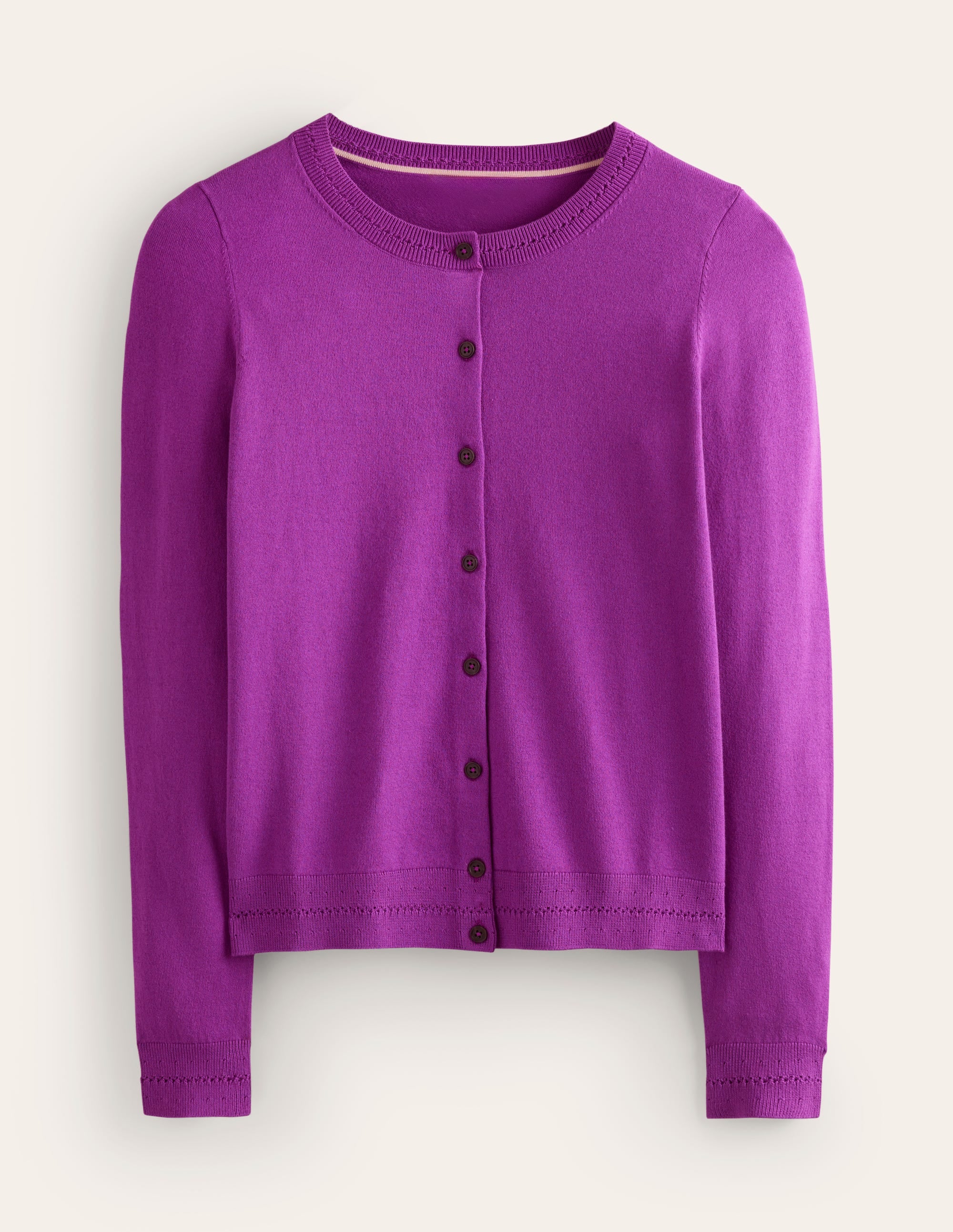 Catriona Cotton Cardigan-Jewel Purple - Image 5