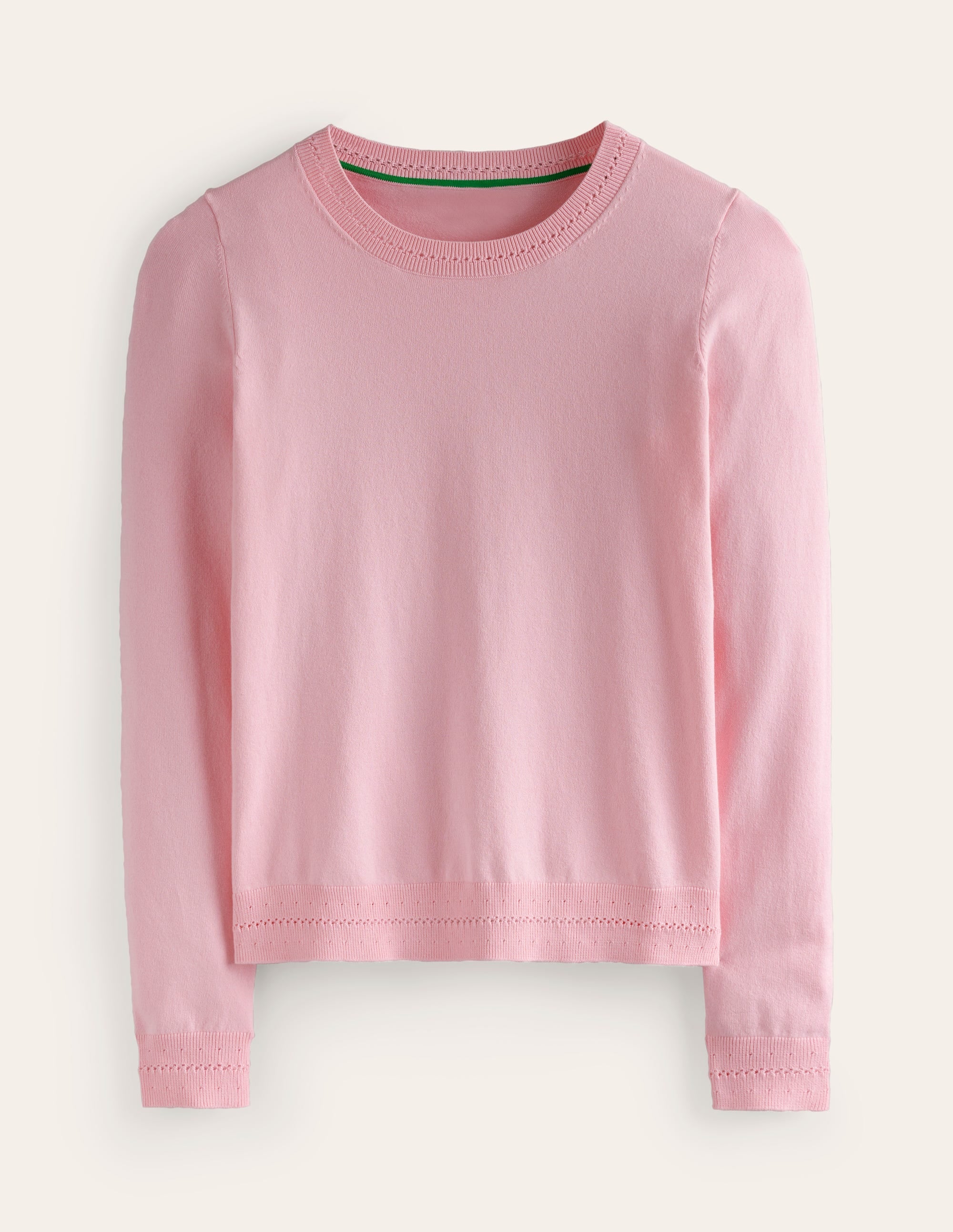 Catriona Cotton Crew Jumper-Spring Blossom Pink - Image 5