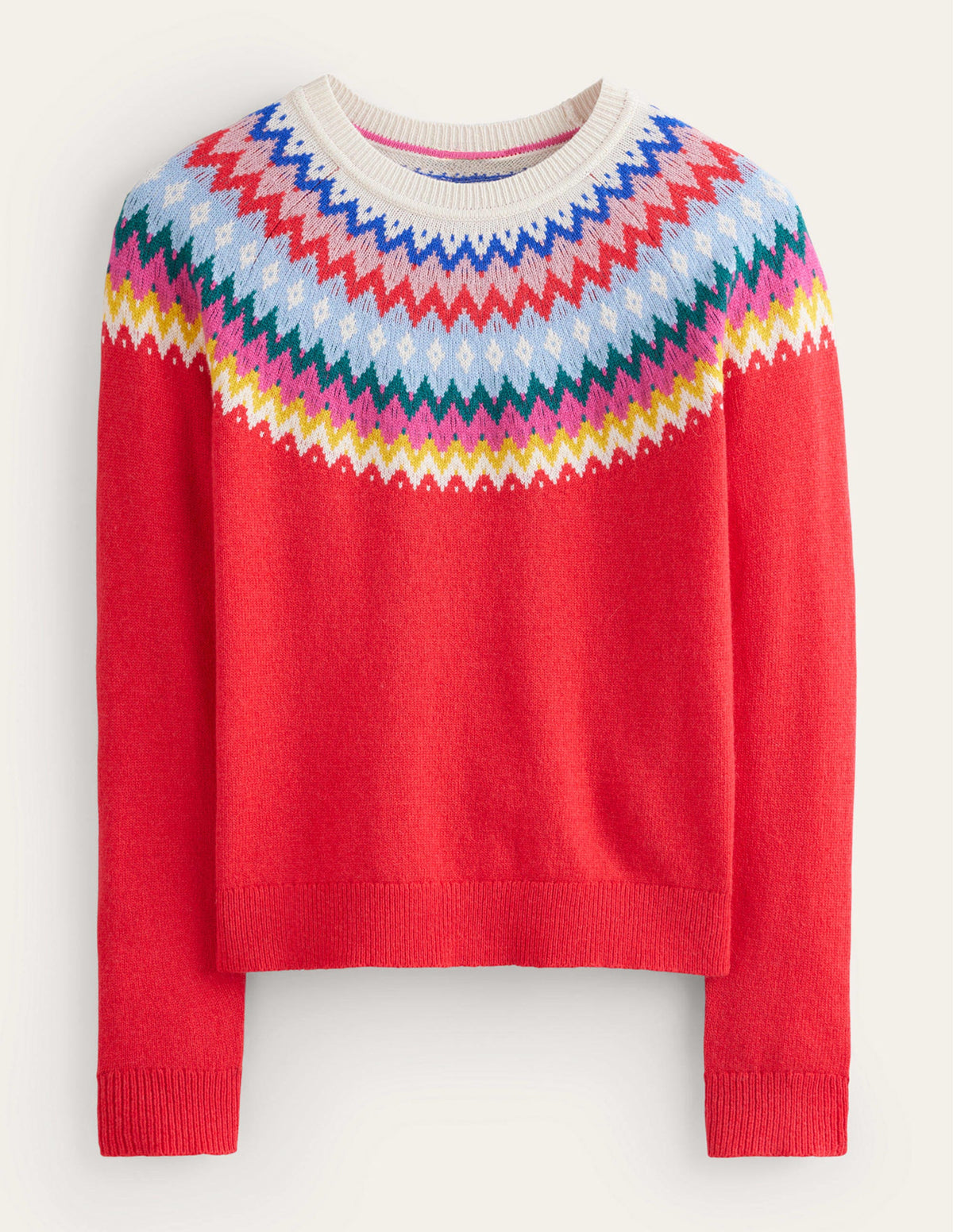 Edie Fair Isle Sweater-Poppy Red - Image 6