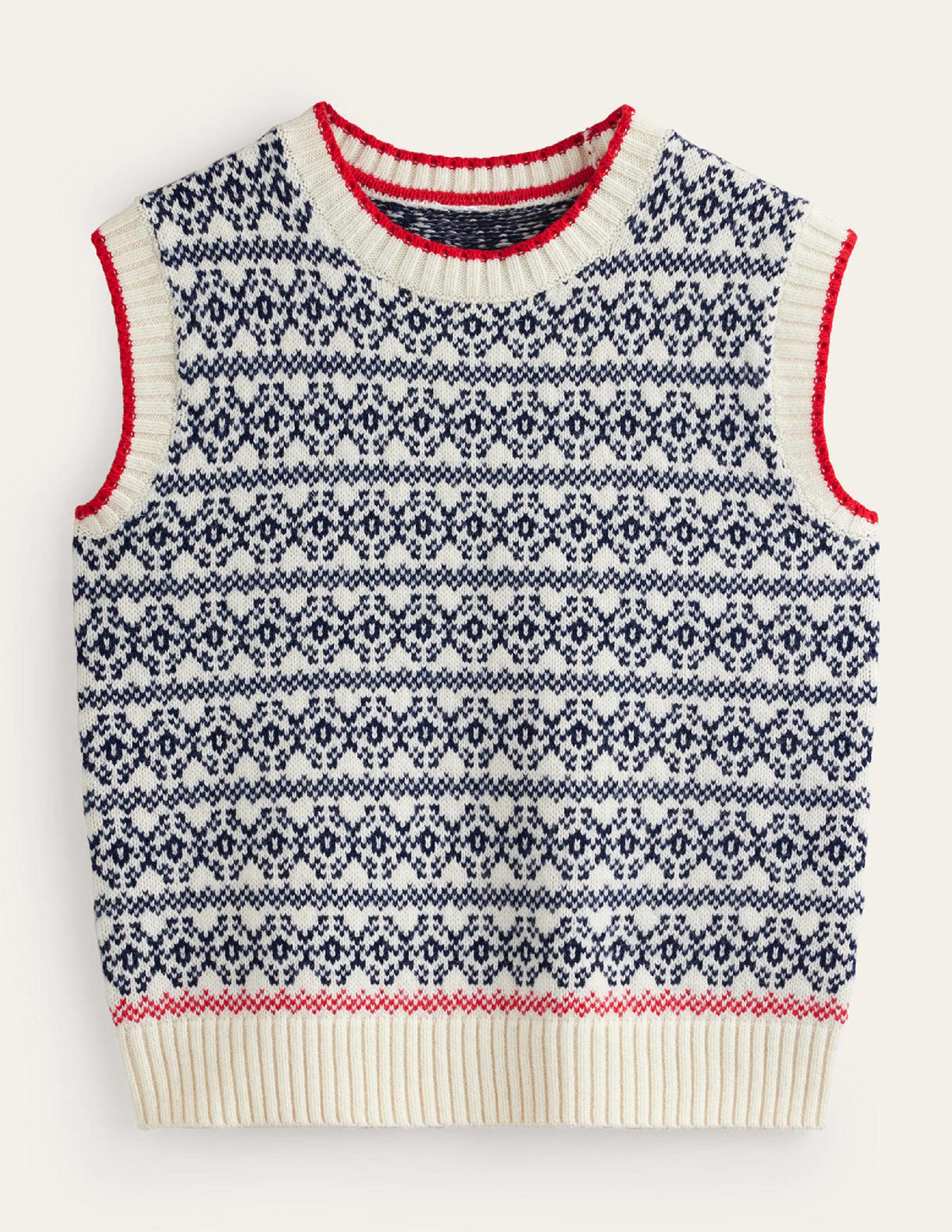 Eleanor Fair Isle Vest-Warm Ivory-8