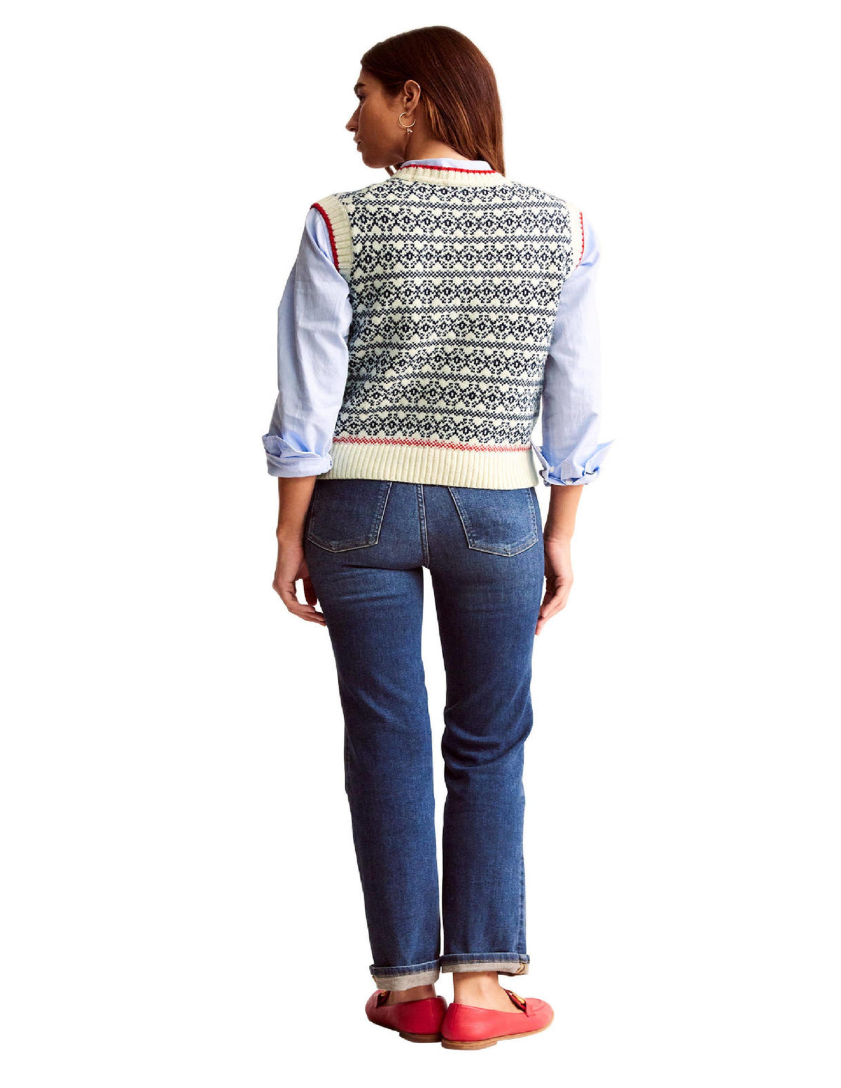 Eleanor Fair Isle Vest-Warm Ivory-6