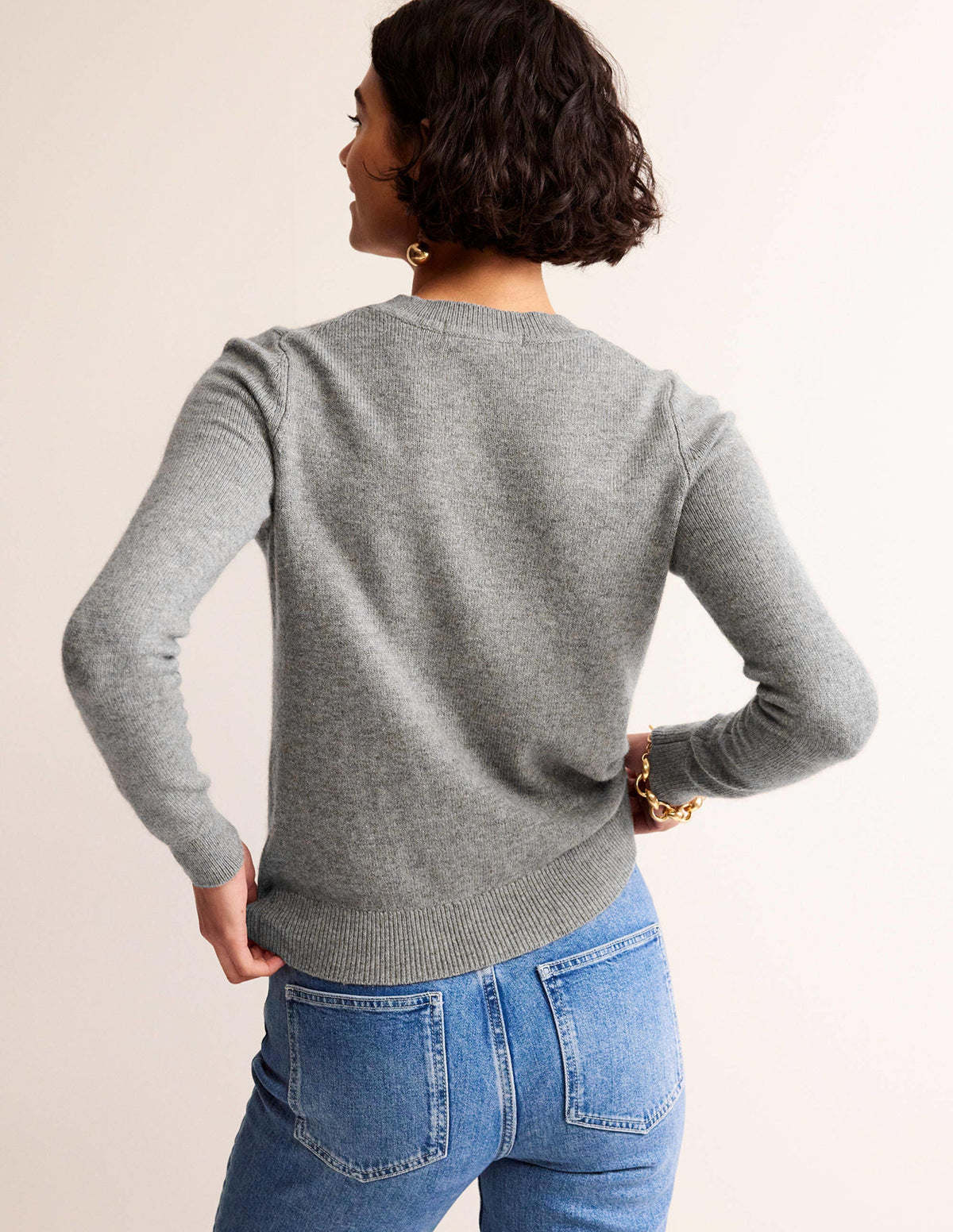 Festive Embroidered Sweater-Grey Melange, Angel-3