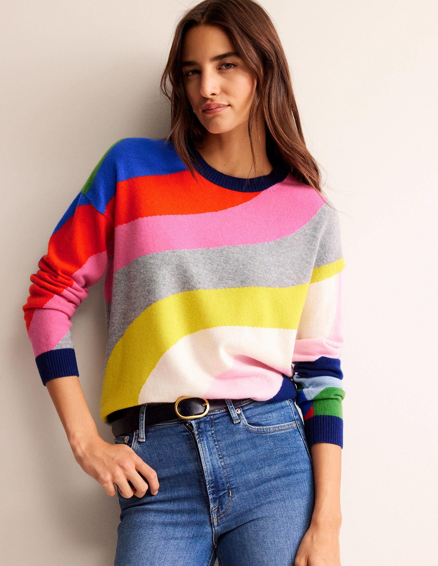 Lydia Cashmere Jumper-Multi Swirl