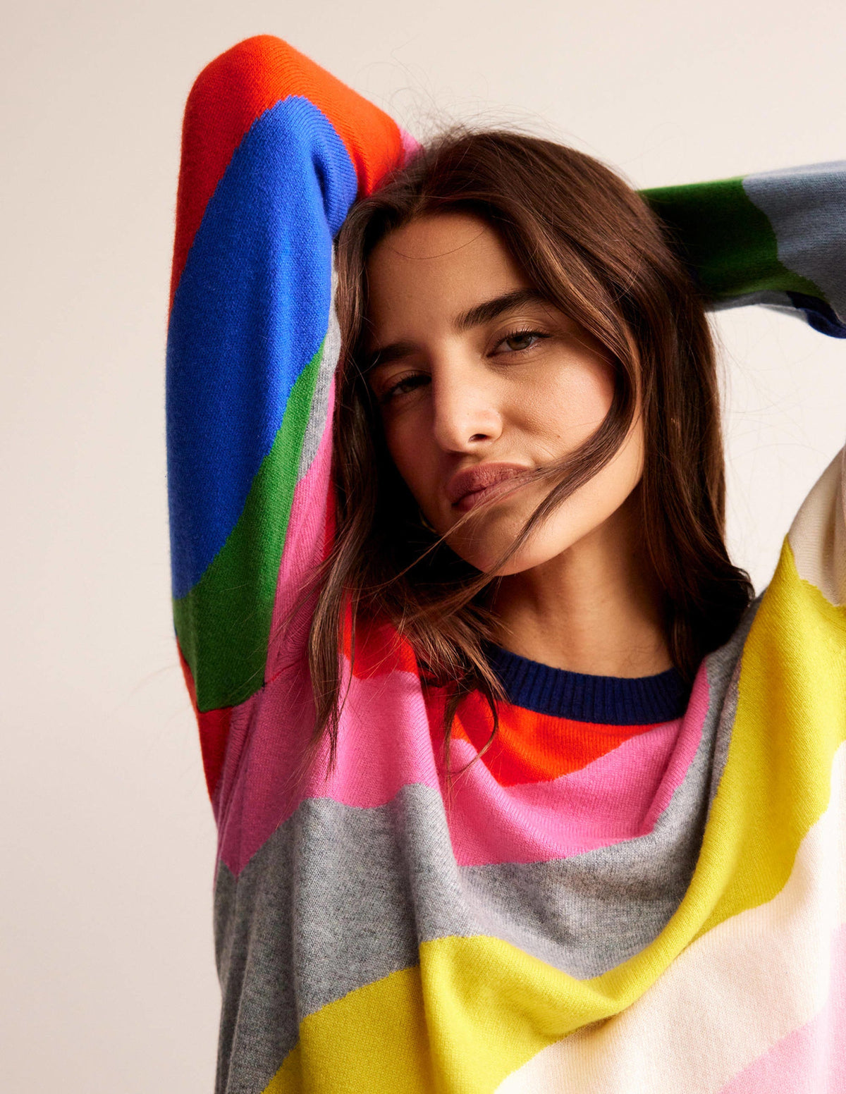 Lydia Cashmere Jumper-Multi Swirl - Image 3