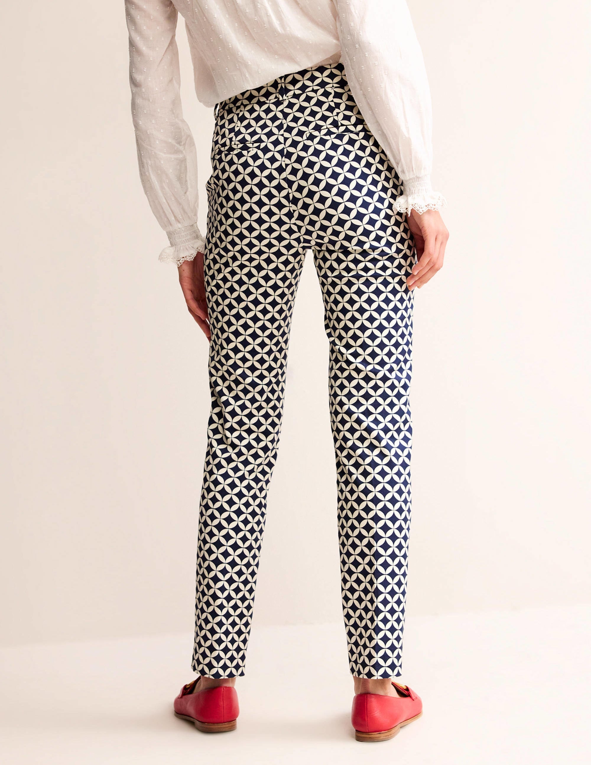 Highgate Printed Pants-Navy, Diamond Terrace - Image 3