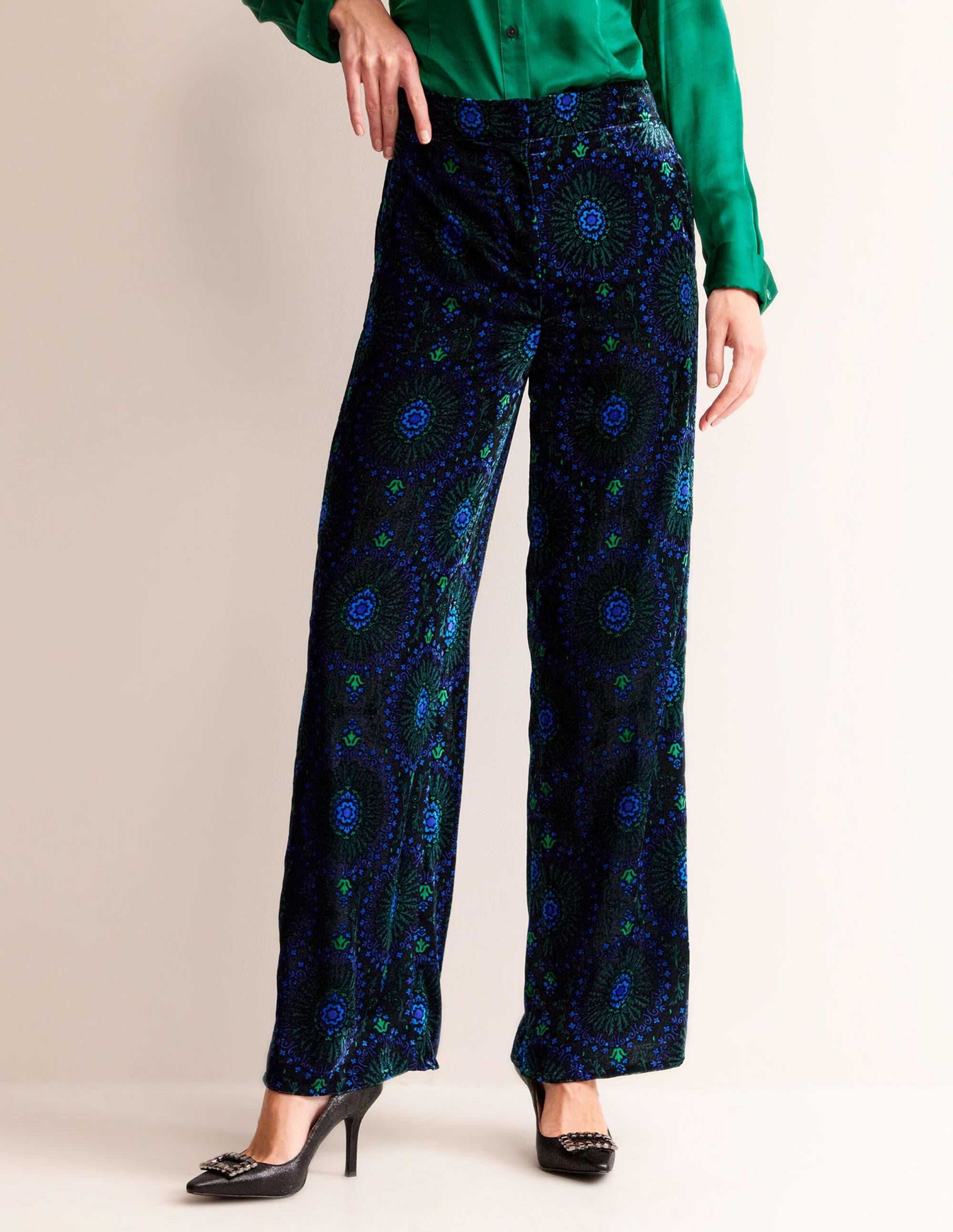 Westbourne Velvet Pants-Black, Artizian Geo - Image 4