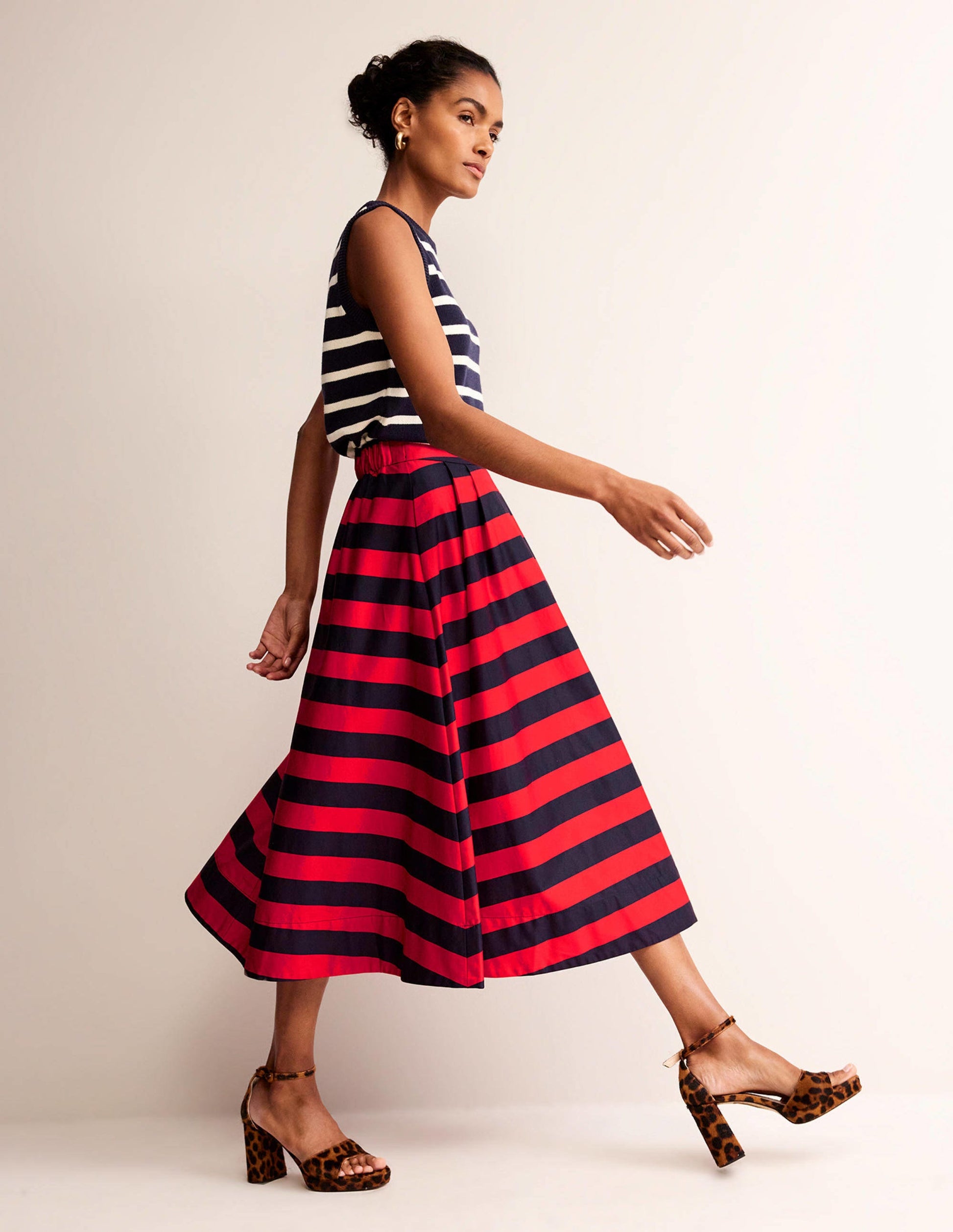 Isabella Cotton Sateen Skirt-Multi, Enchanting Peacock-1