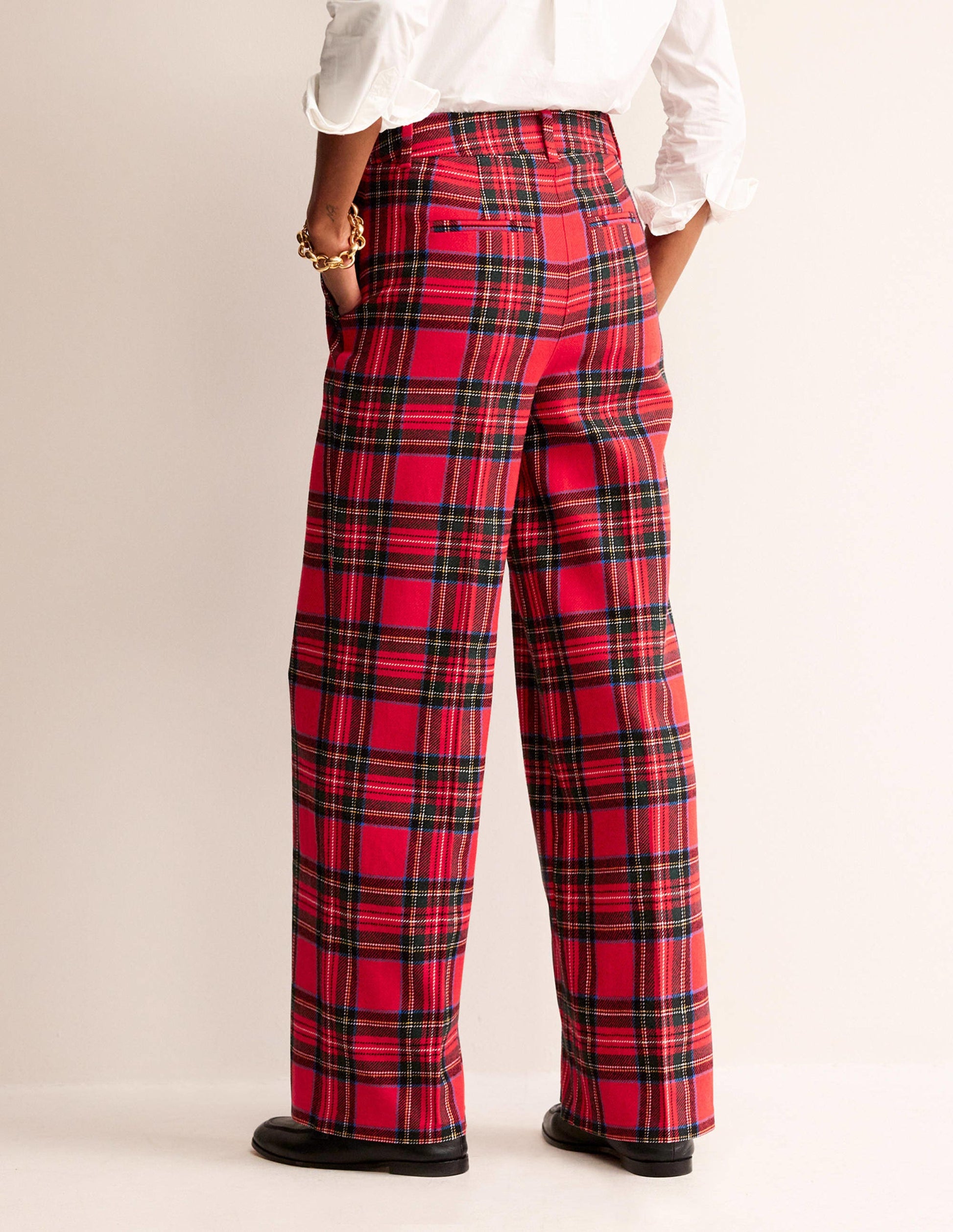 Westbourne Check Pants-Red Tartan Check-3
