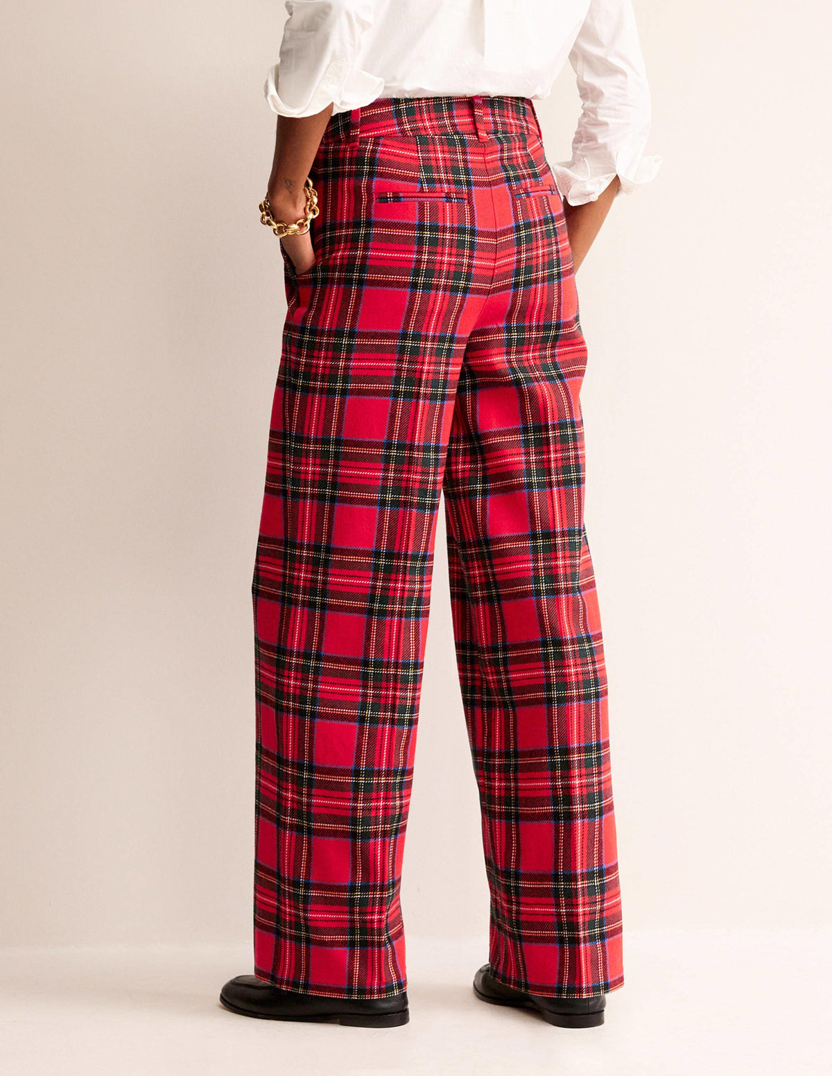 Westbourne Check Pants-Red Tartan Check - Image 3