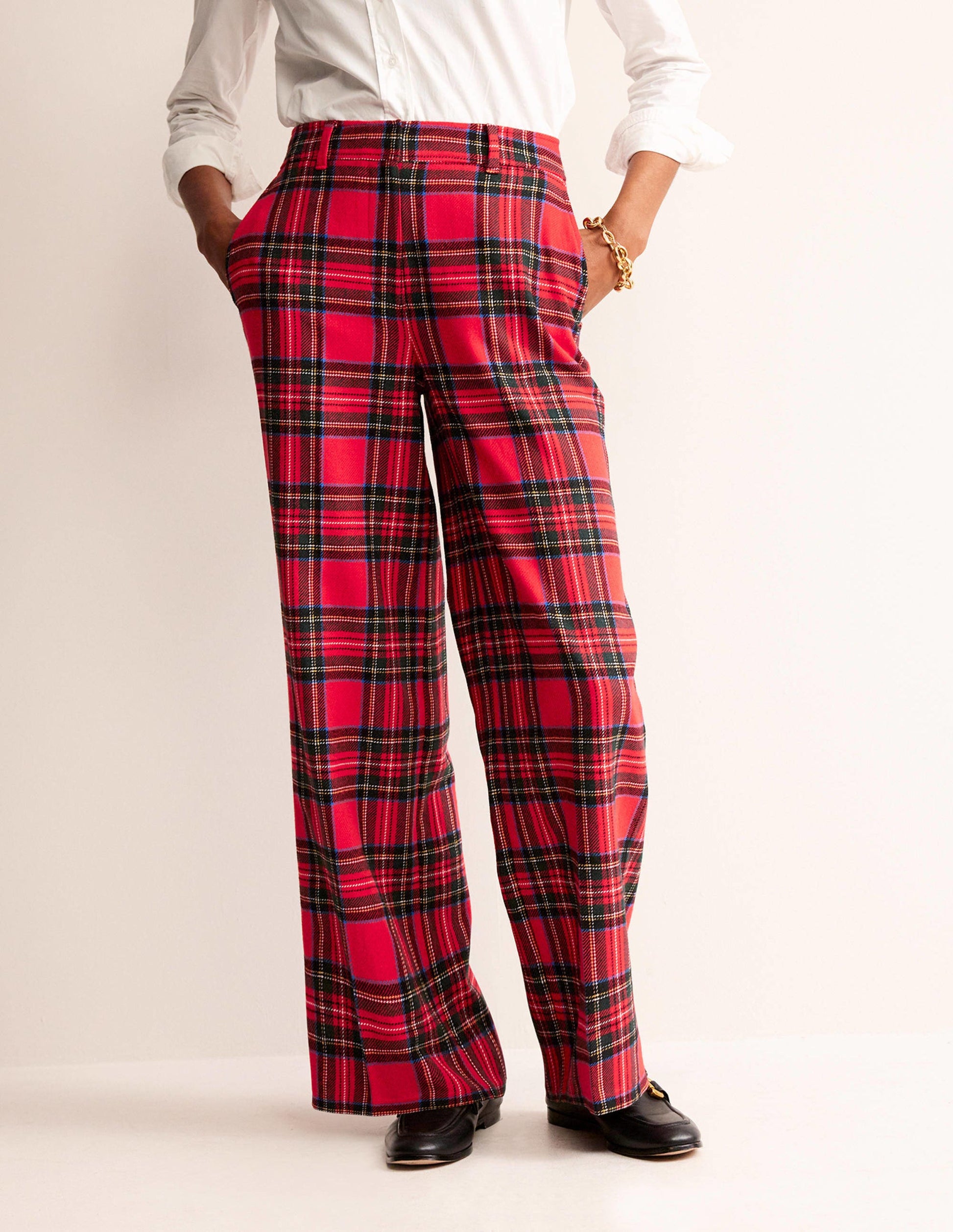 Westbourne Check Pants-Red Tartan Check-4