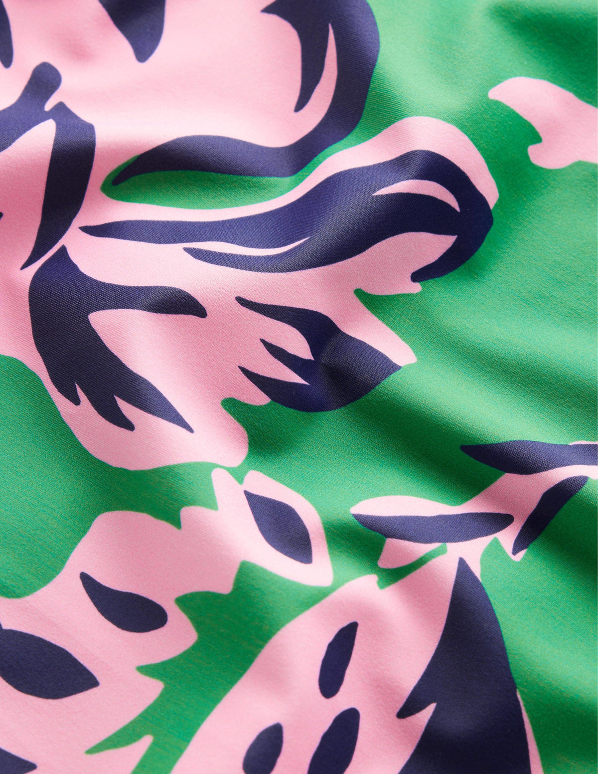 Support Bandeau Swimsuit-Green Tambourine, Rose Blush - Image 6