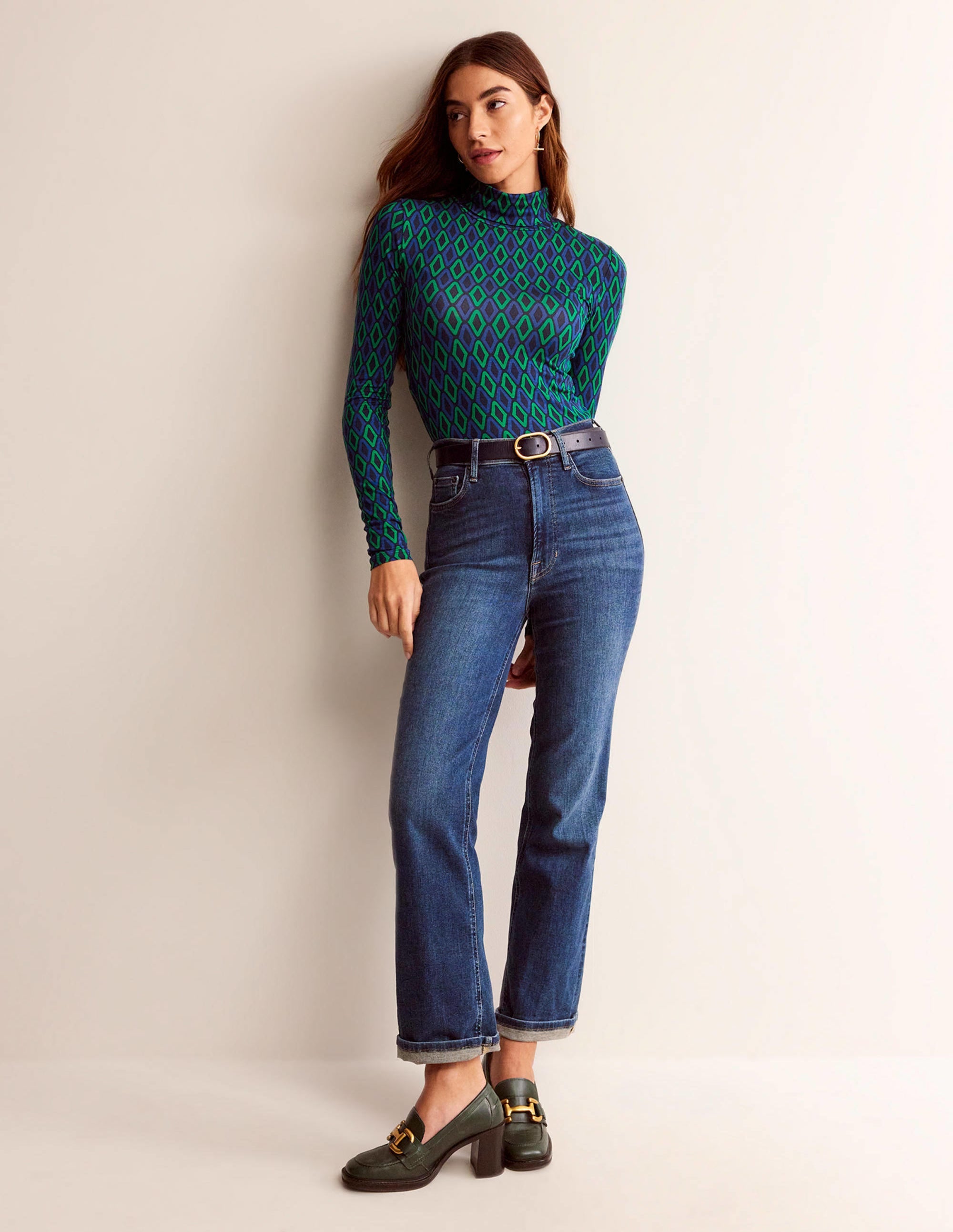 Polly Jersey Top-Atlantic, Azure - Image 4