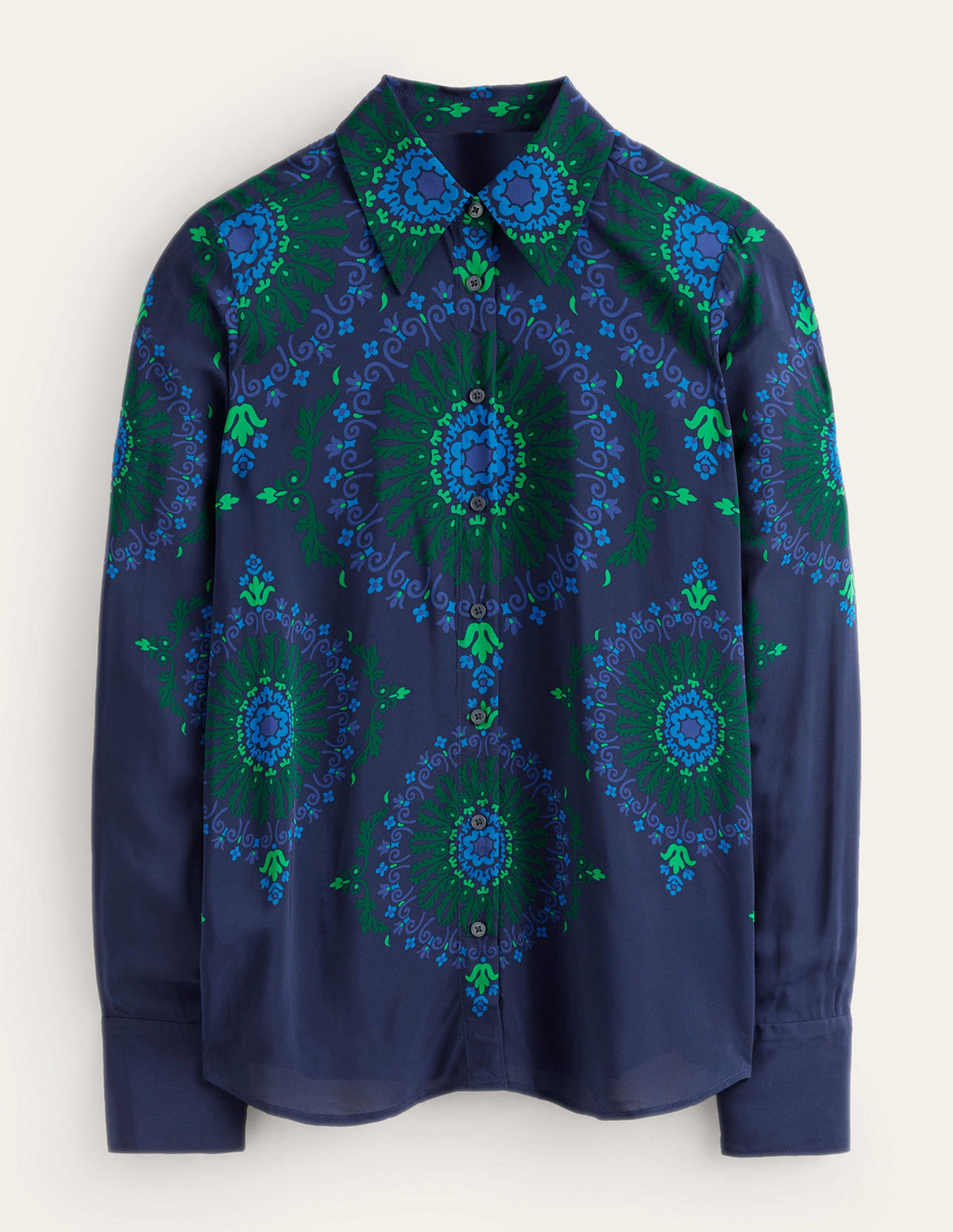 Sienna Shirt-French Navy, Artizian Geo - Image 6