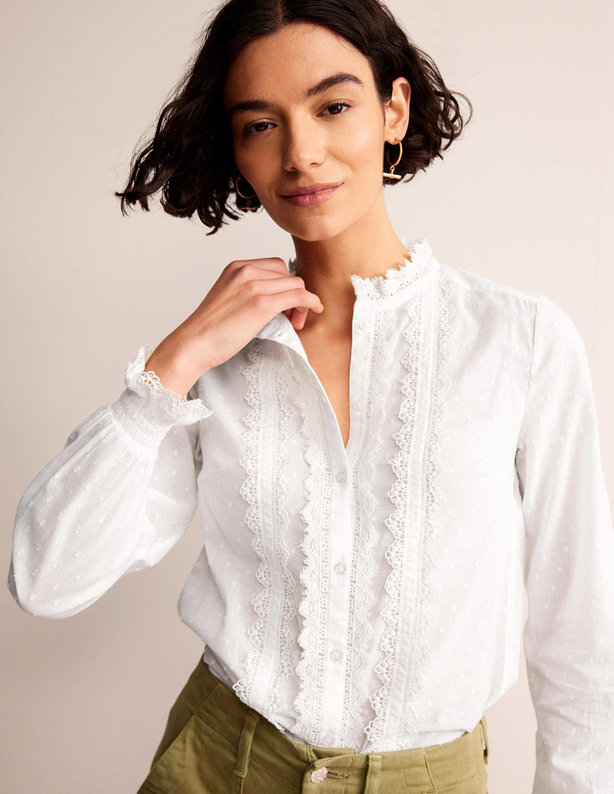 Romantic Textured Top-White - Image 2