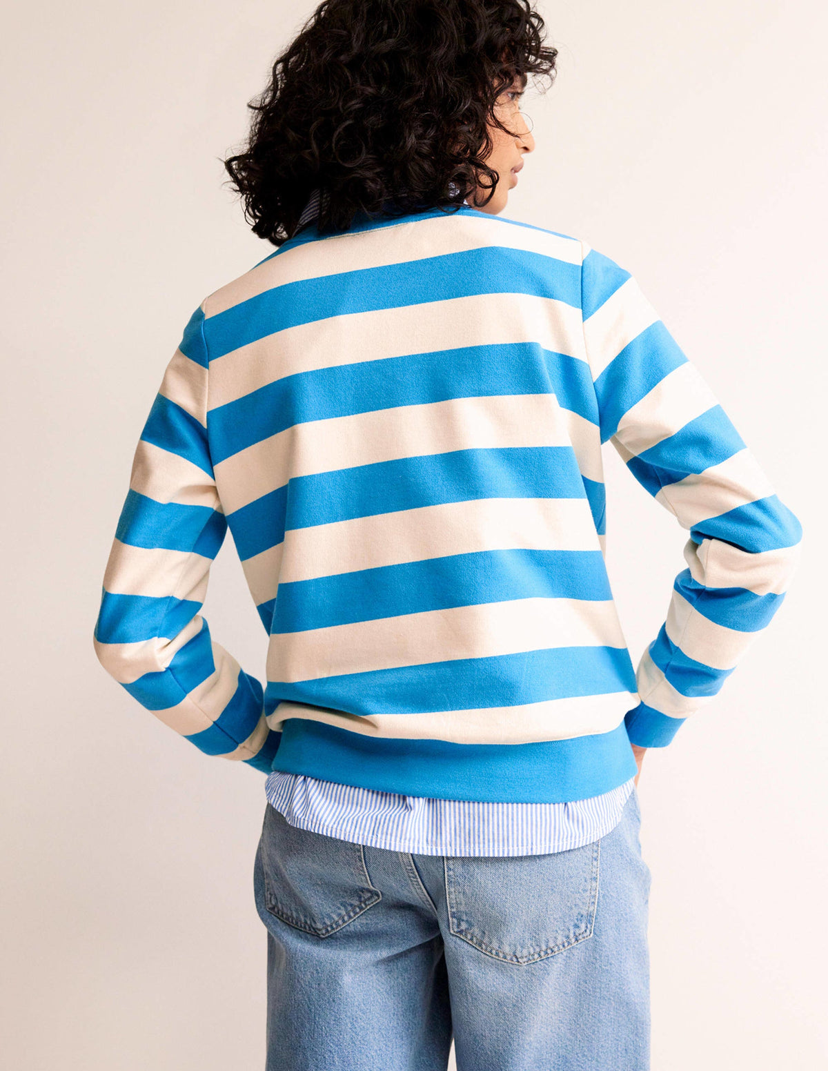 Hannah Embroidered Sweatshirt-Blue, Happy-4