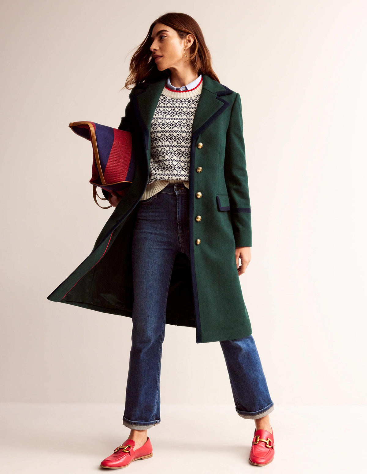 Tipped Military Coat-Chatsworth Green-1