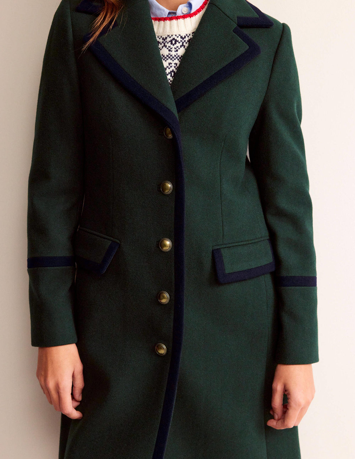 Tipped Military Coat-Chatsworth Green - Image 2