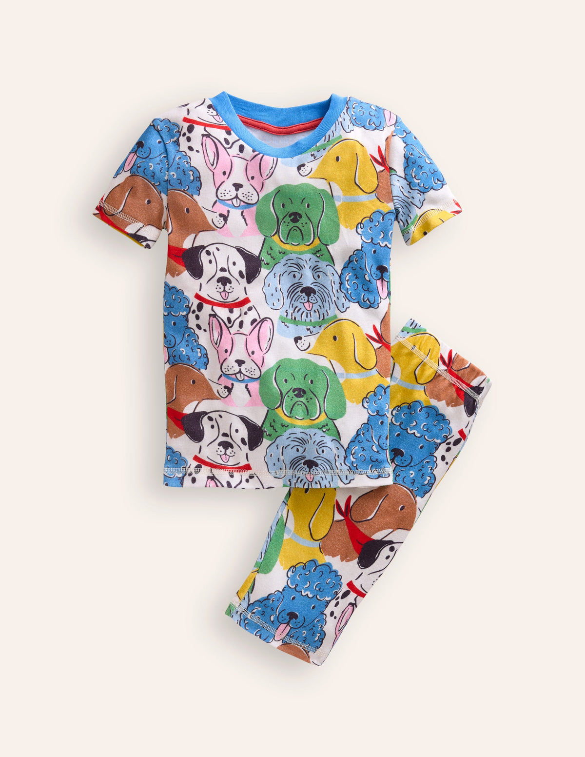 Snug Short John Pajamas-Multi Dogs-1