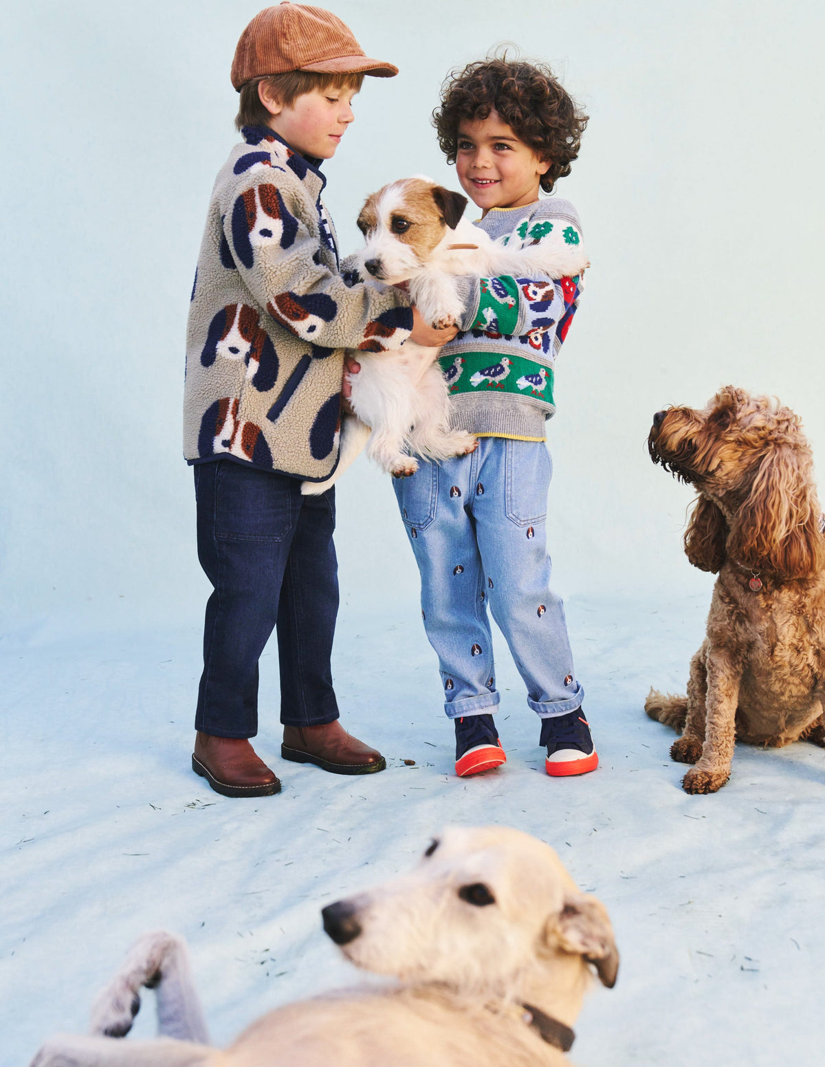 Pull-On Embroidered Jeans-Denim Pup Embroidery - Image 5