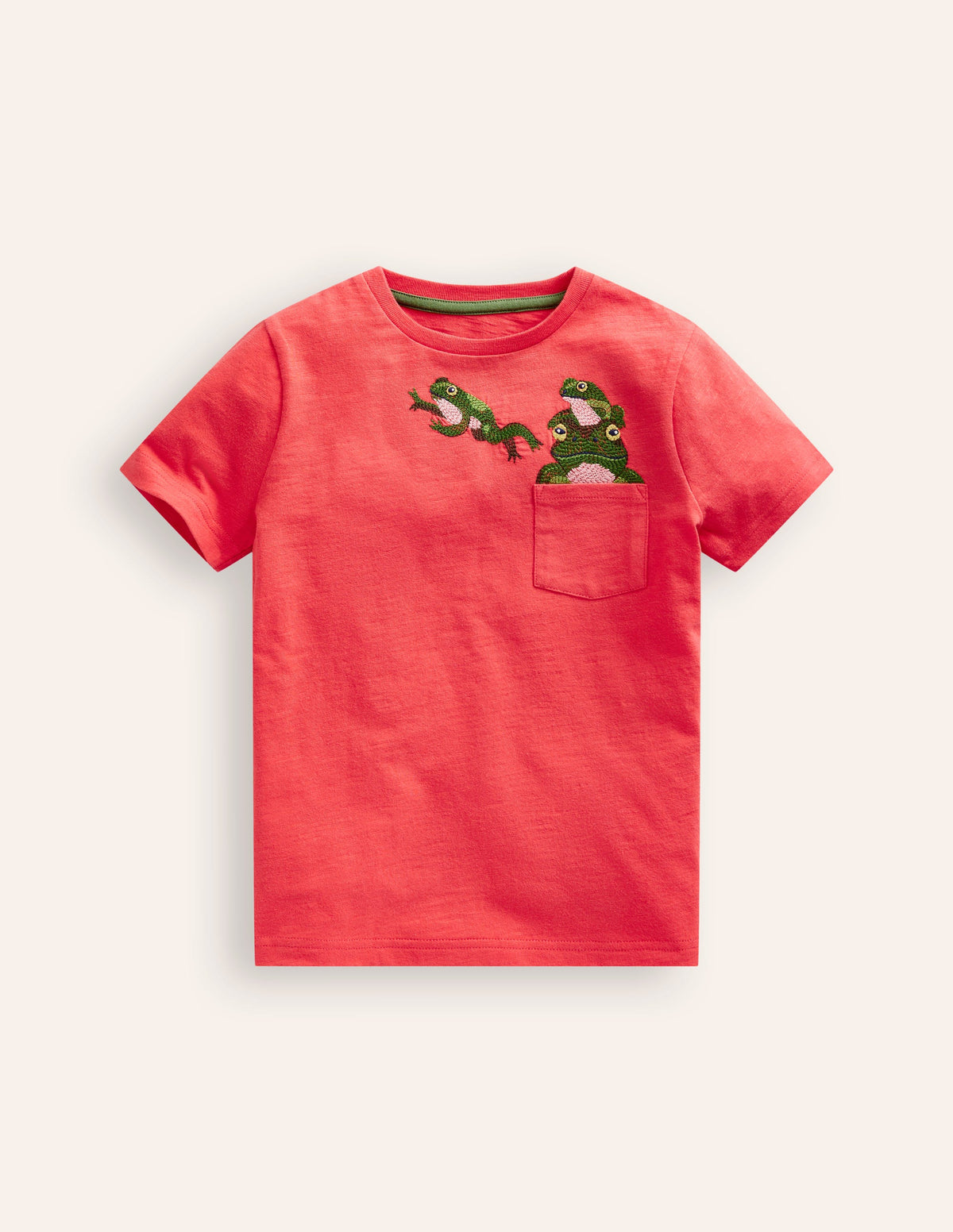Superstitch Pocket T-Shirt-Jam Red Frogs - Image 1