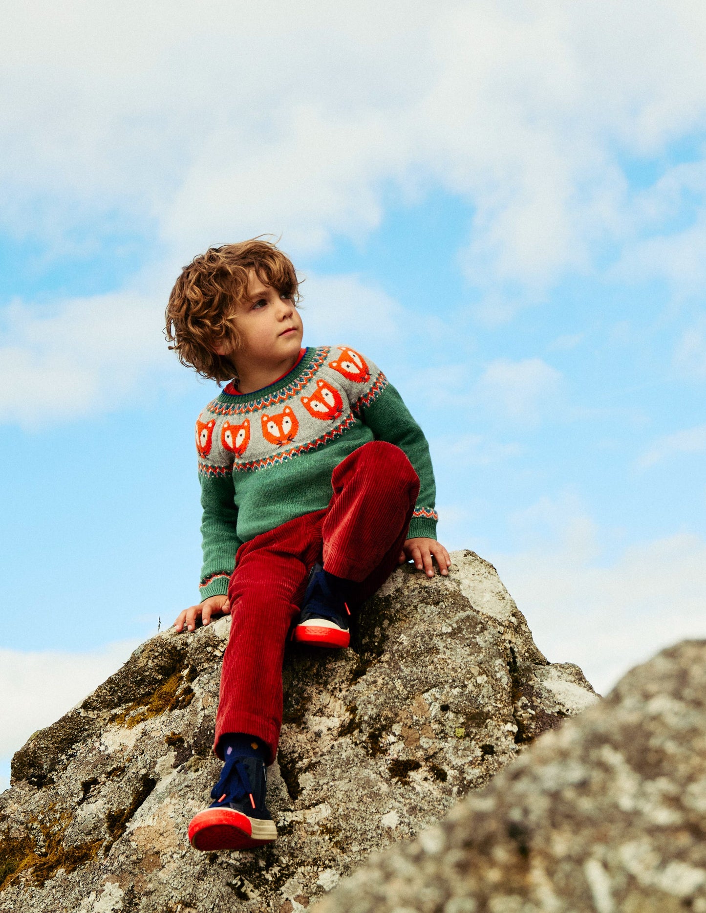 Fair Isle Sweater-Spruce Green Marl