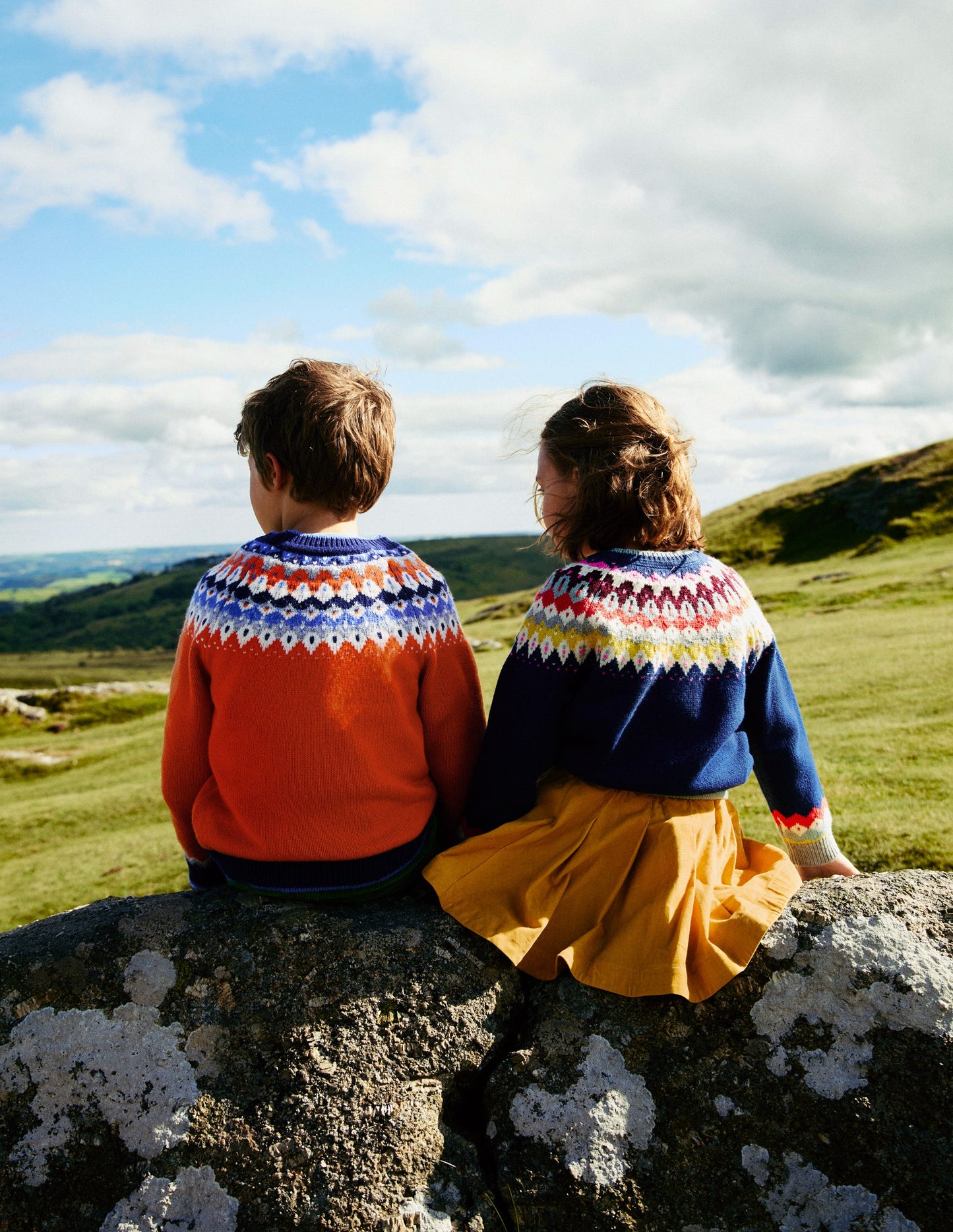 Fair Isle Sweater-Terracotta Orange