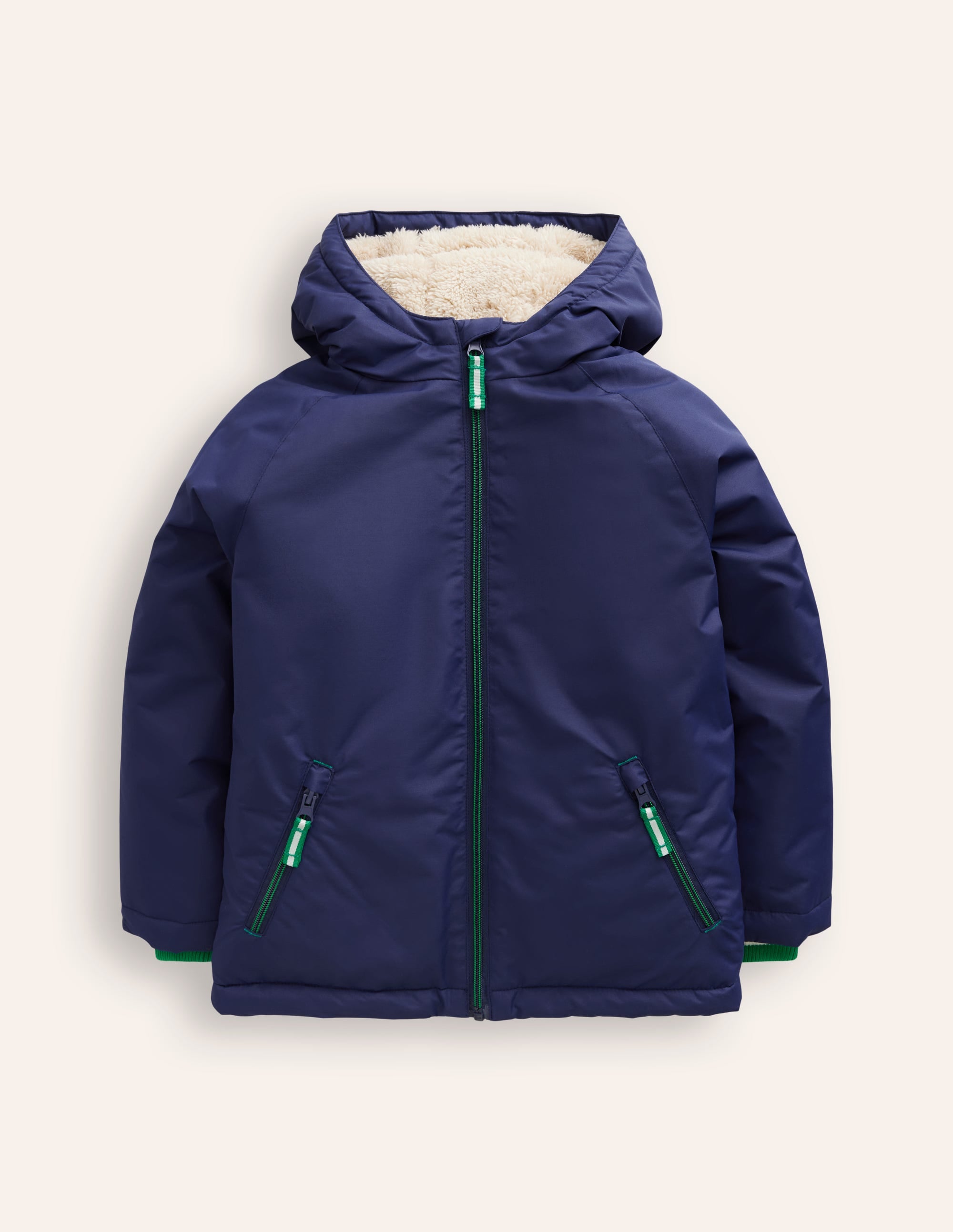 Sherpa Lined Parka-College Navy - Image 1