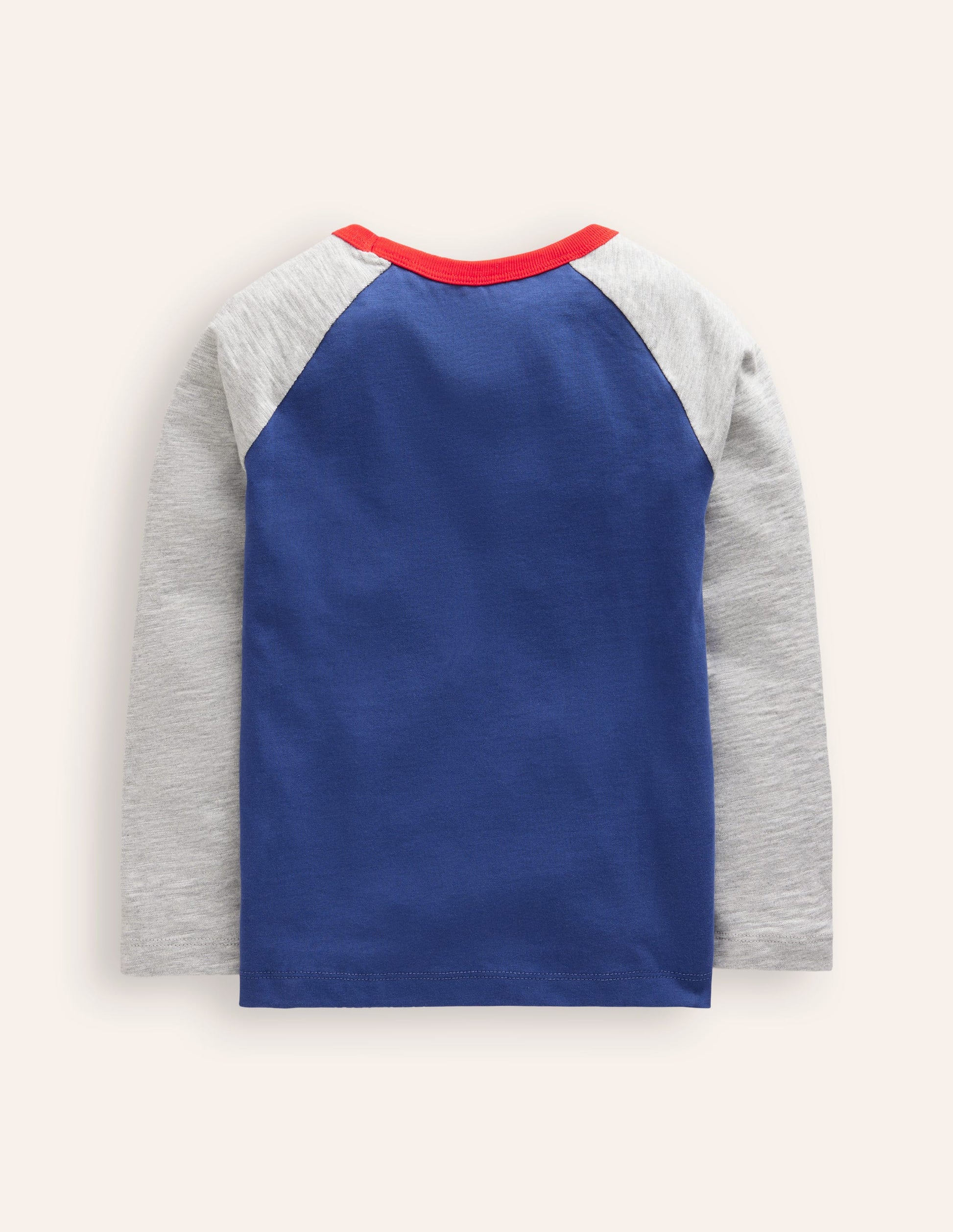 Printed Logo Raglan T-Shirt-Starboard Blue Football-2