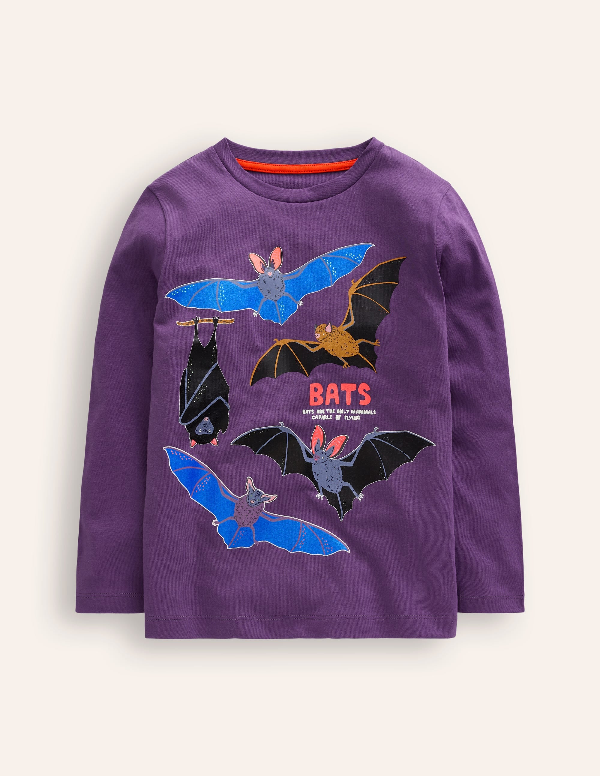 Glow-In-The-Dark T-Shirt-Mystical Purple Bats - Image 1