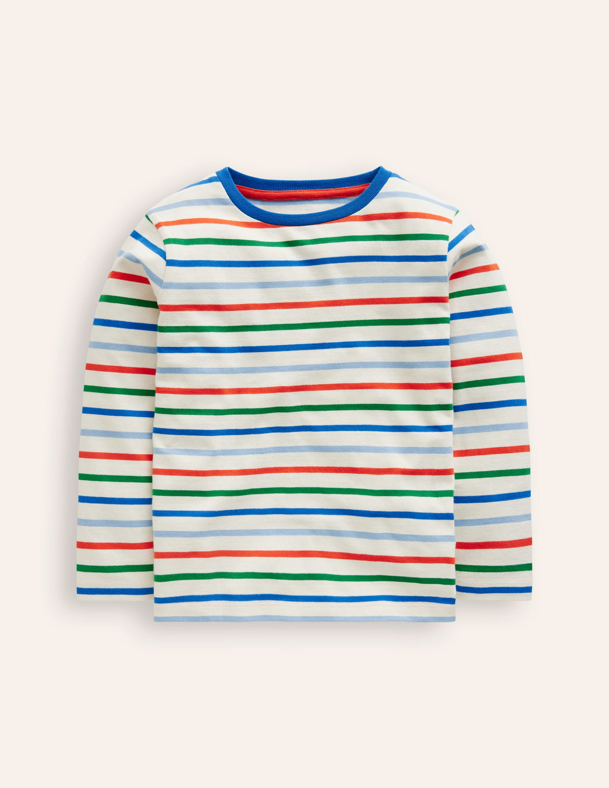 Everyday Breton T-Shirt-Greek Blue/Firecracker Red - Image 1