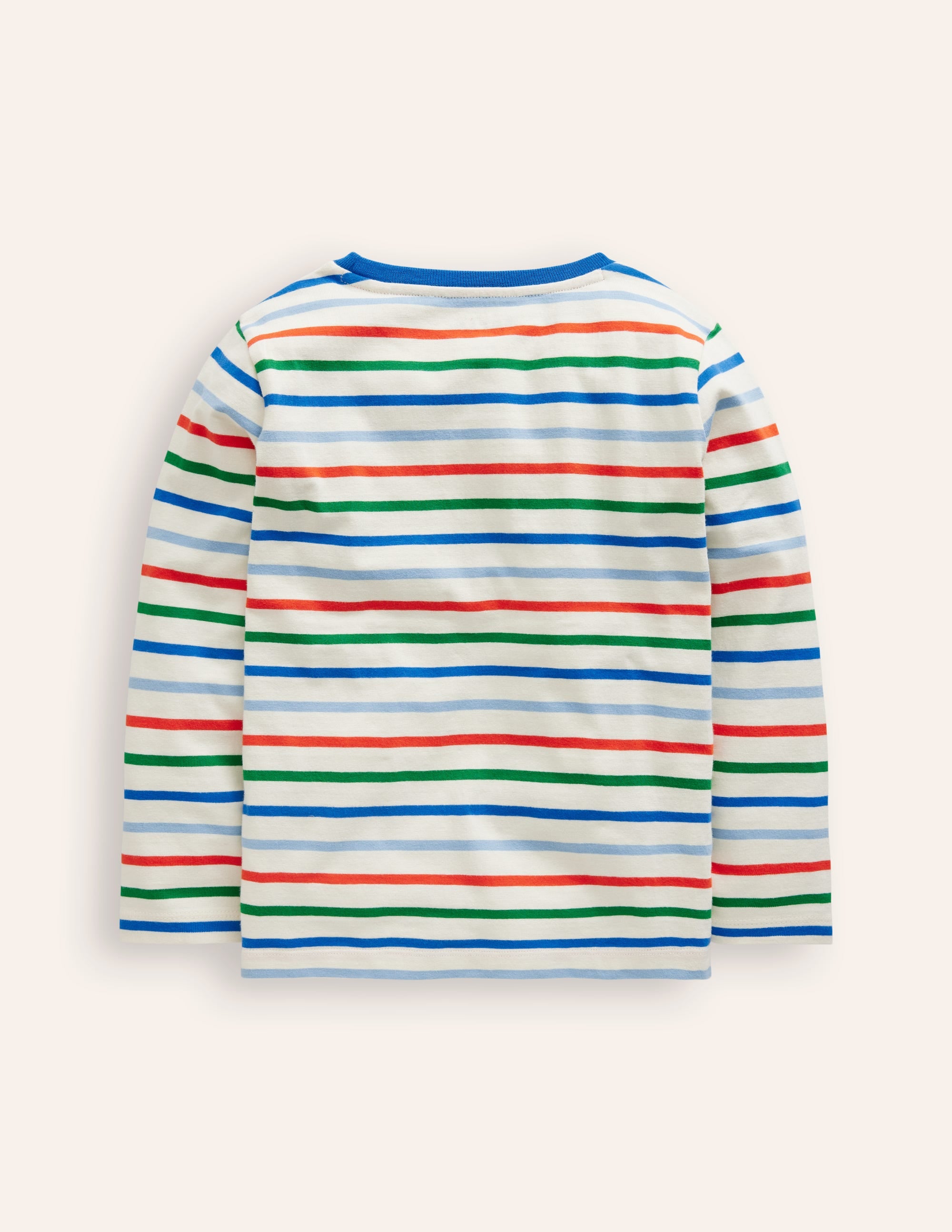 Everyday Breton T-Shirt-Greek Blue/Firecracker Red - Image 2
