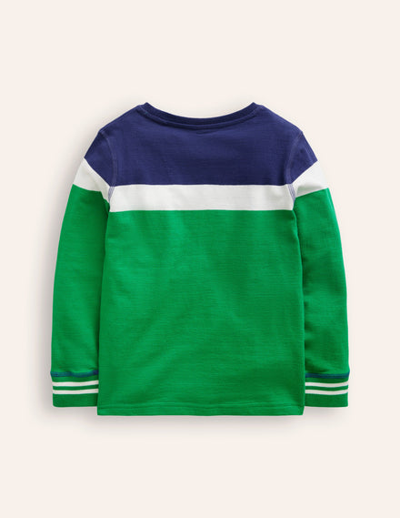 Textured T-Shirt-Highland Green Multi