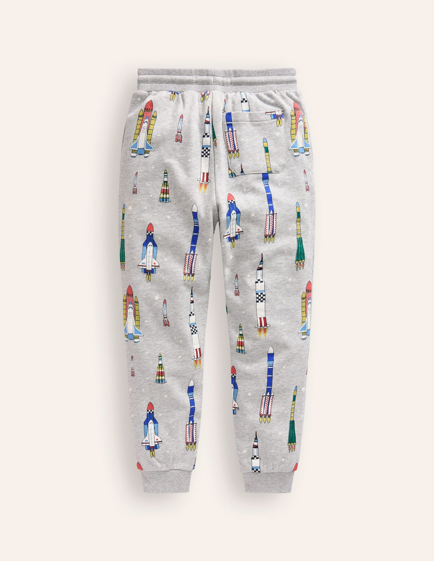 Printed Comfy Sweatpants-Grey Multi Rockets