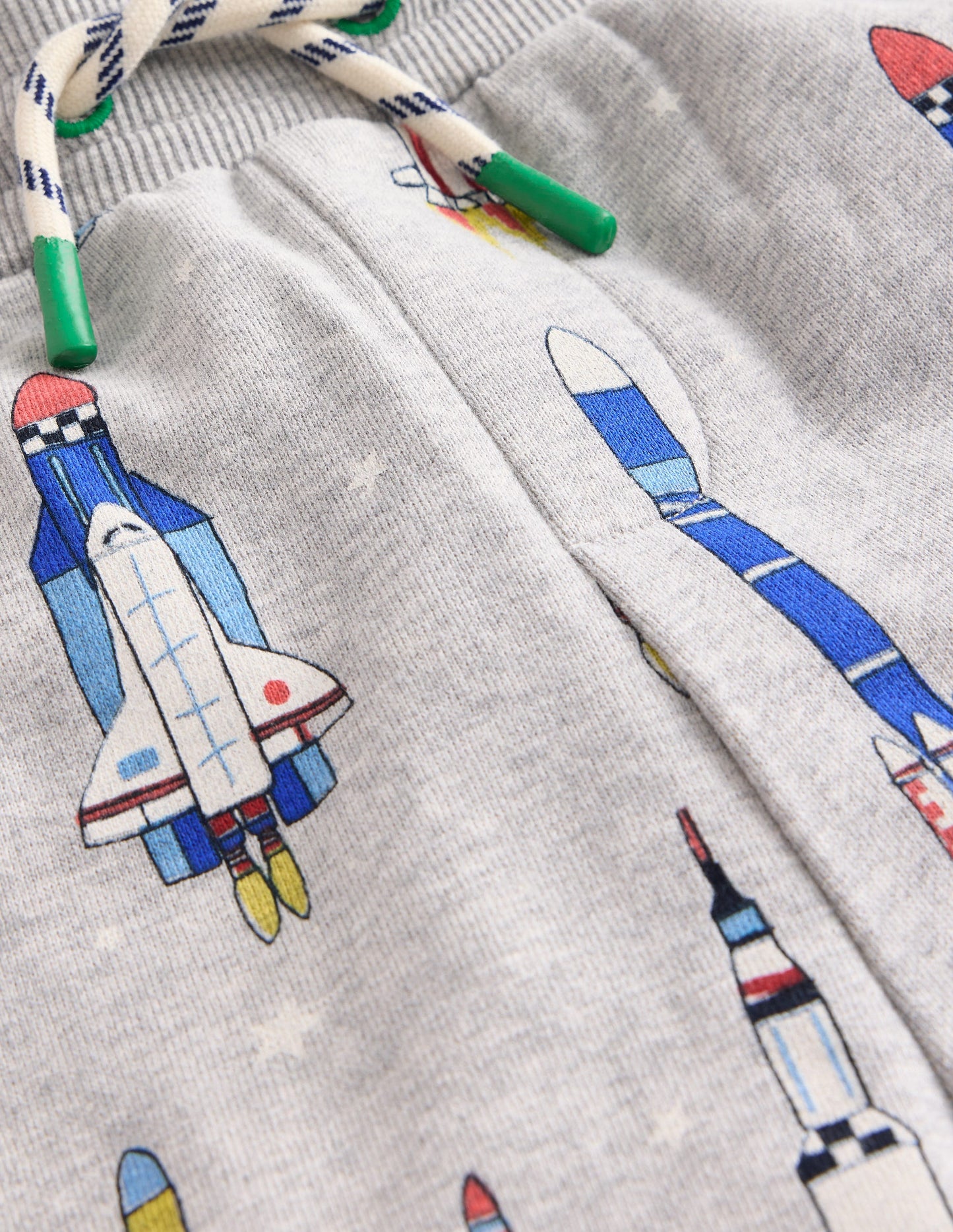 Printed Comfy Sweatpants-Grey Multi Rockets