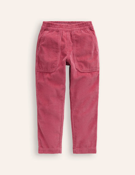 Chunky Cord Pull On Pants-Rose Petal Pink