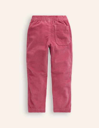 Chunky Cord Pull On Pants-Rose Petal Pink