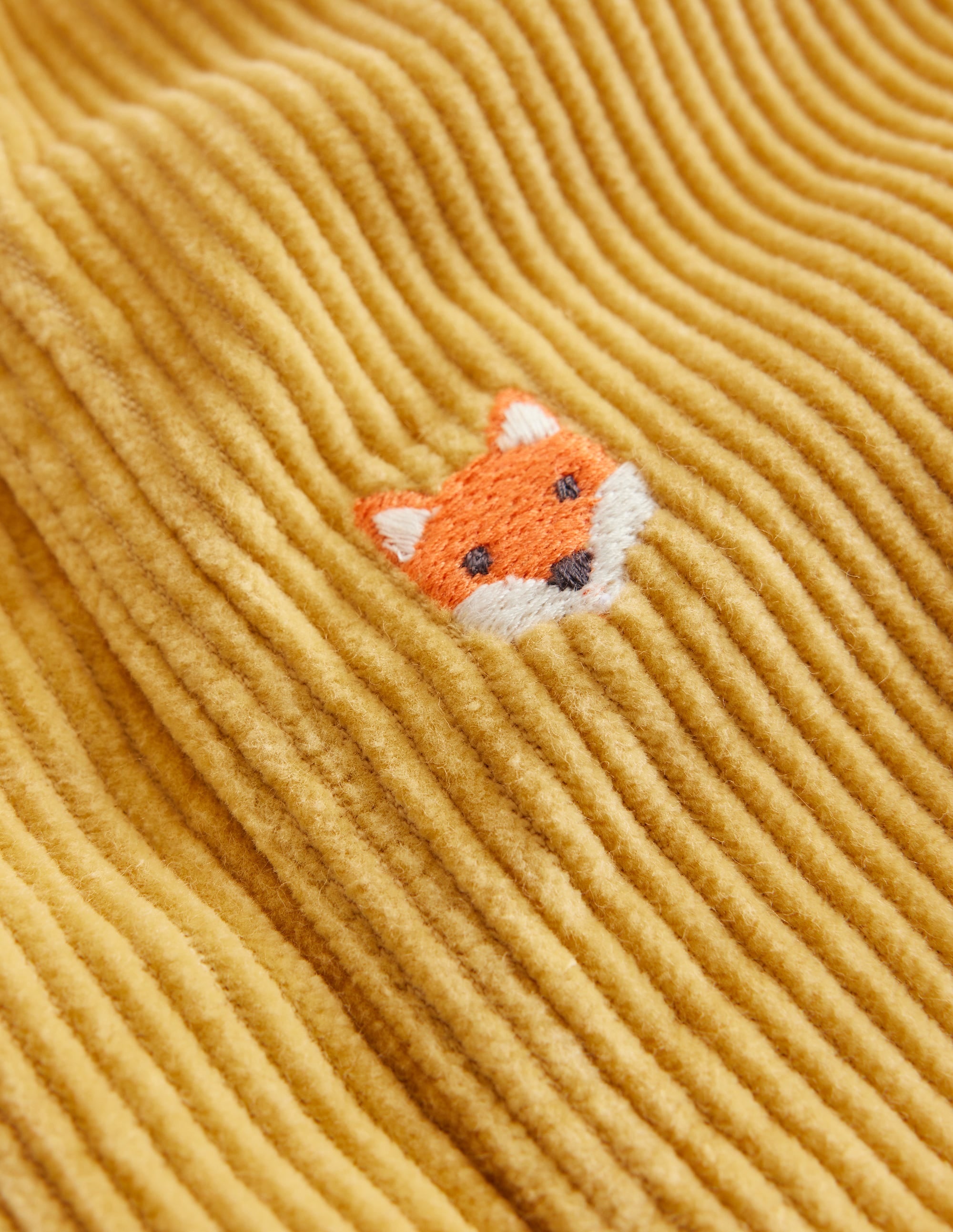 Chunky Cord Pull On Pants-Honeycomb Yellow Foxes - Image 3