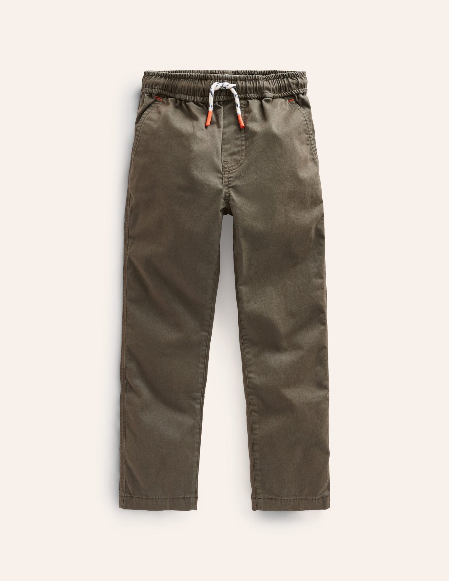 Slim Pull On Trousers-Classic Khaki