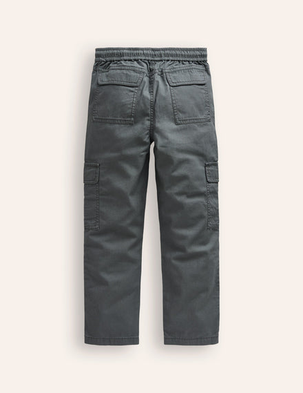 Pull-on Cargo Pants-Grey